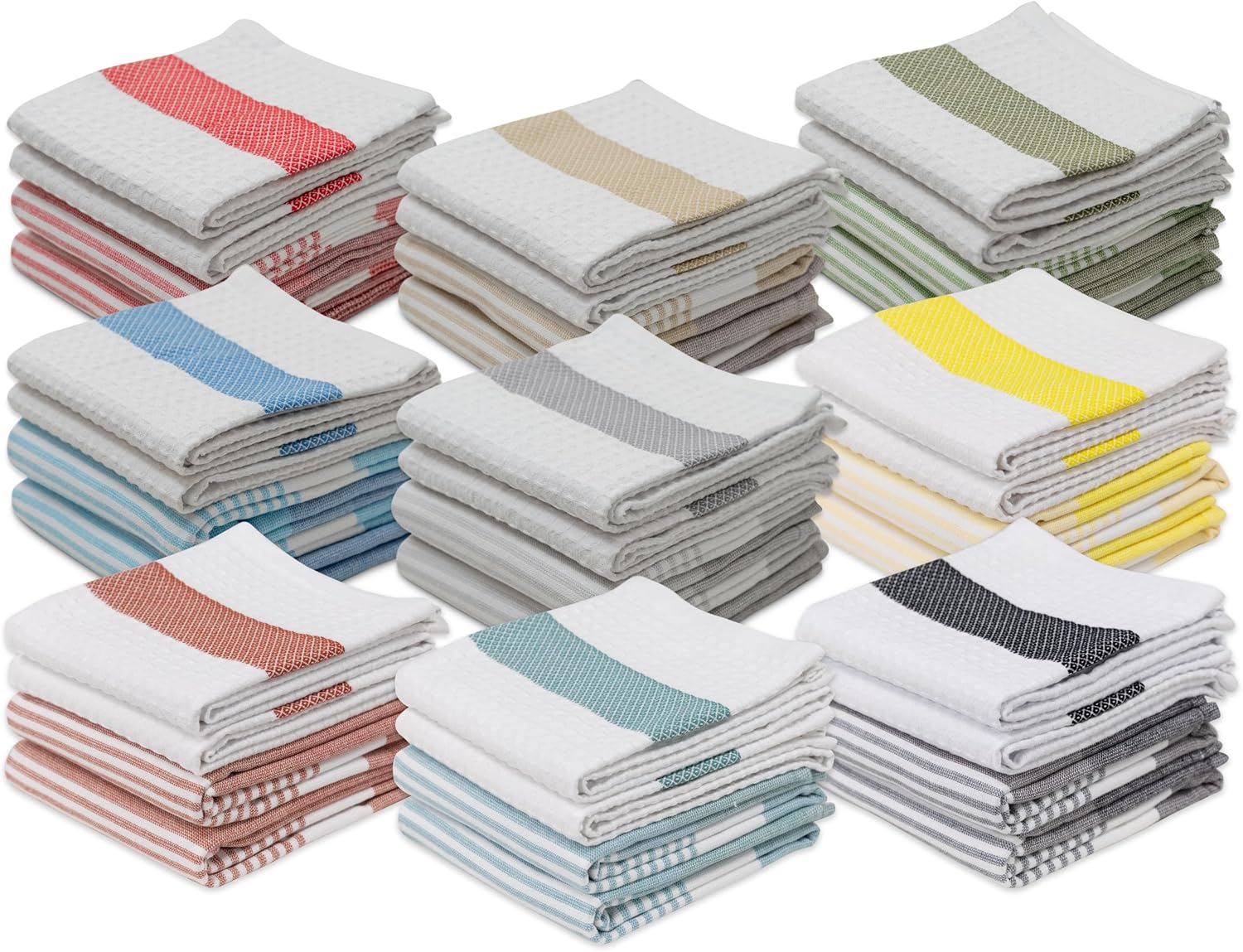 MyPillow Toallas de cocina, paquete de 4 paños de cocina, color marrón
