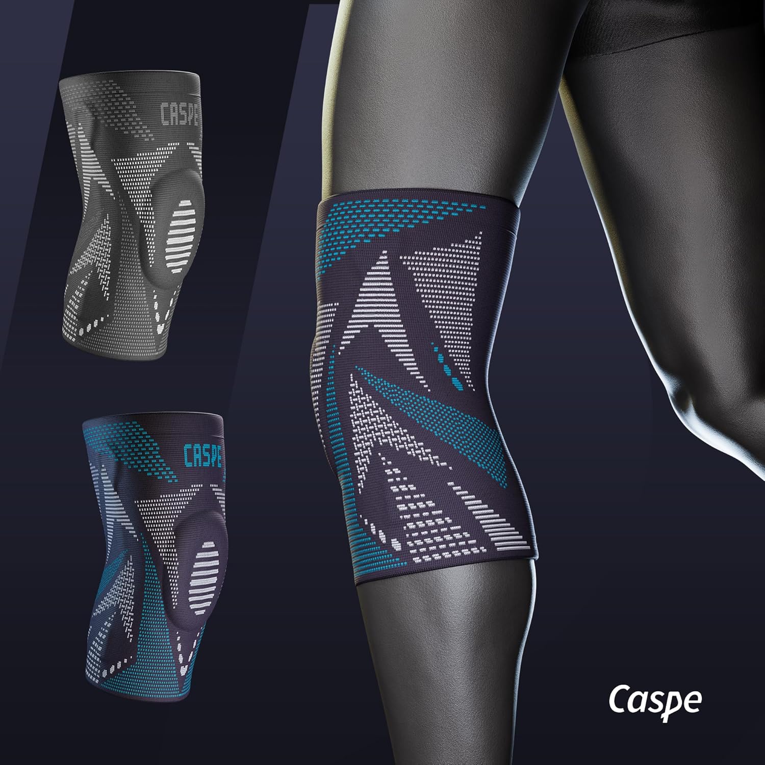 Rodillera de compresión para mujeres y hombres, para dolor de rodilla, soporte de rodilla con almohadilla de gel para rótula y estabilizador
