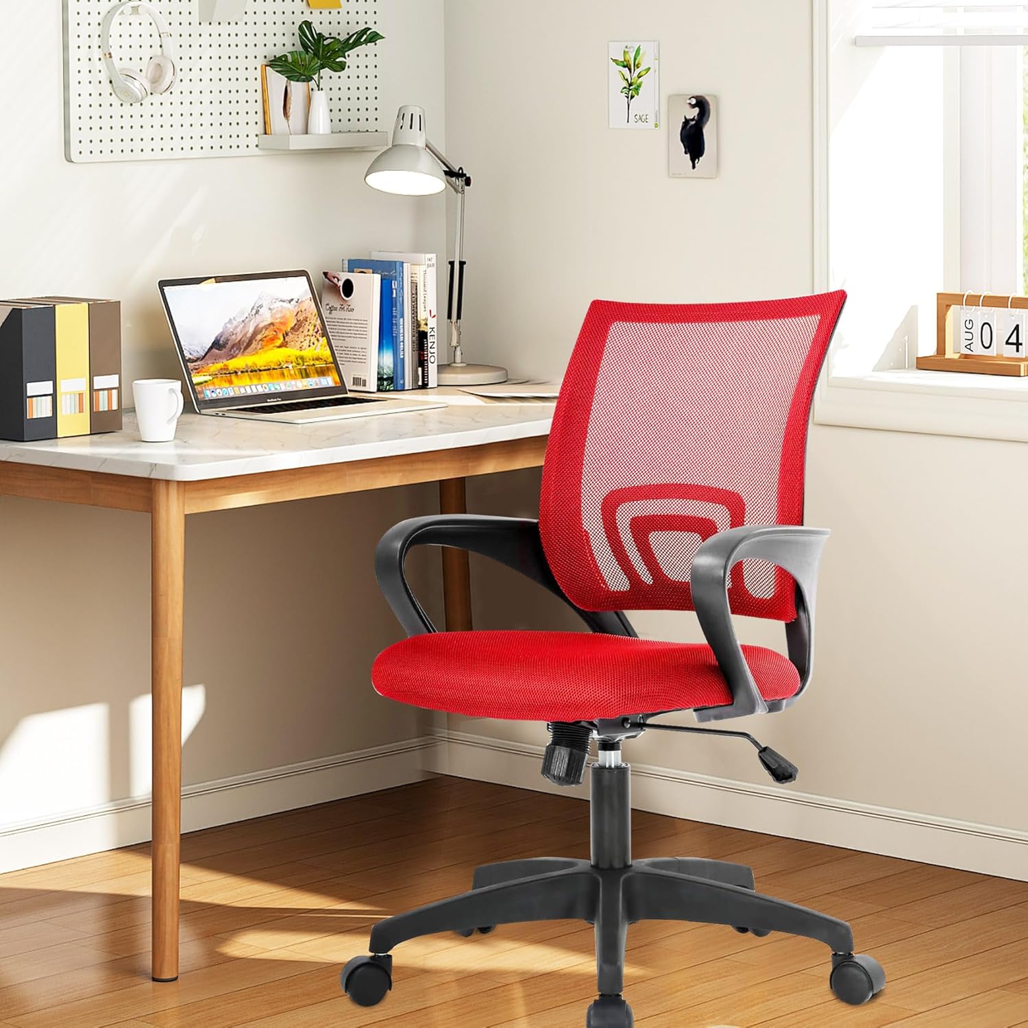 PayLessHere Silla de oficina en casa, silla de escritorio para computadora, silla ergonómica ajustable, soporte lumbar, reposabrazos ejecutiva con