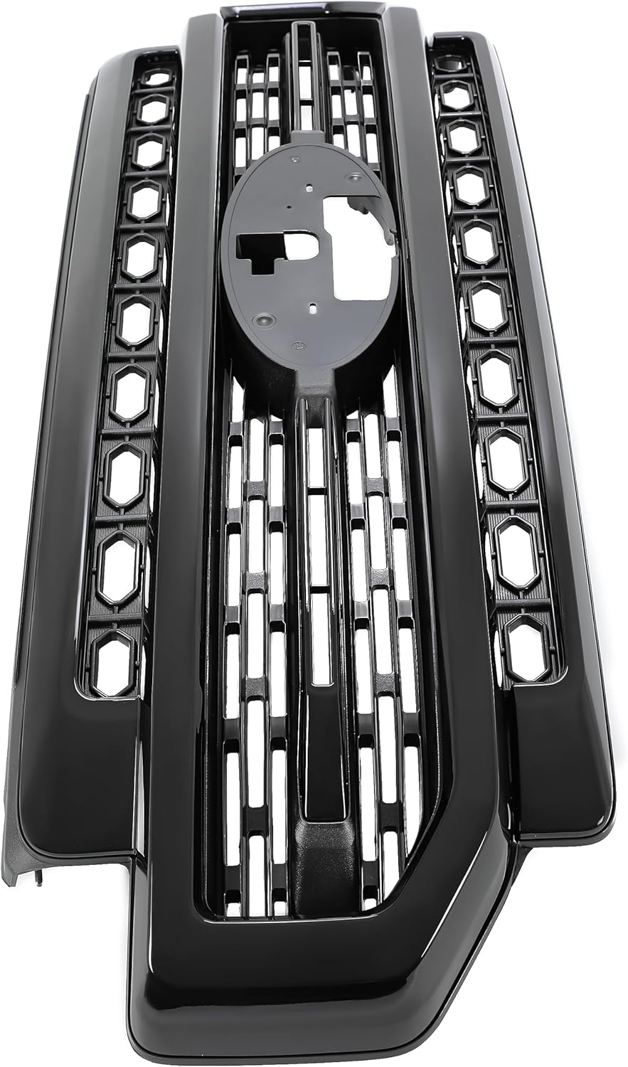 HECASA Rejilla superior delantera compatible con Ford F250 F350 2020-2022 Super Duty Parrilla de parachoques pintada de negro
