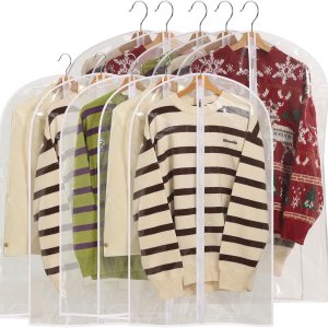 Perber Bolsas de ropa transparentes para colgar ropa, bolsas de traje de 40 pulgadas para almacenamiento en el armario, bolsas de plástico a prueba Perber Bolsas de ropa transparentes para colgar ropa, bolsas de traje de 40 pulgadas para almacenamiento en el armario, bolsas de plástico a prueba