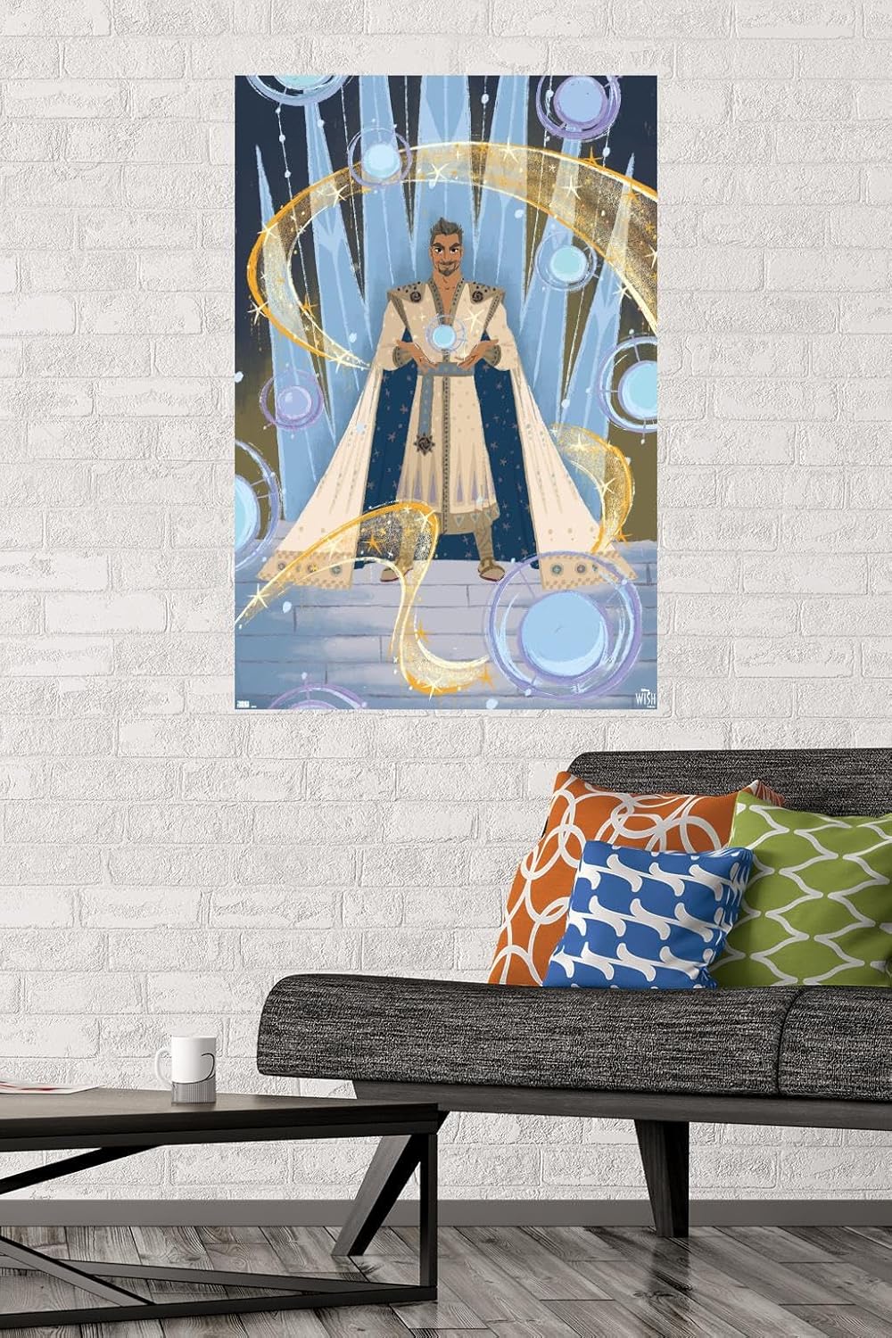 Trends International Disney Wish – Póster de collage 4 (King Magnifico), póster de pared, 22.37 x 34.00 pulgadas, paquete de póster y montaje prémium