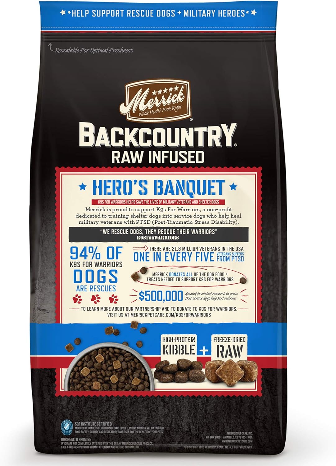 Merrick Backcountry Grain Free Hero’S Banquet Alimento seco para perros, 4 libras, modelo 47009