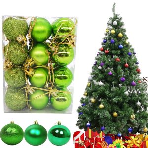 24 adornos para árbol de Navidad, mini bolas de Navidad, pequeñas bolas de plástico inastillables para vacaciones, bodas, fiestas, decoración 24 adornos para árbol de Navidad, mini bolas de Navidad, pequeñas bolas de plástico inastillables para vacaciones, bodas, fiestas, decoración