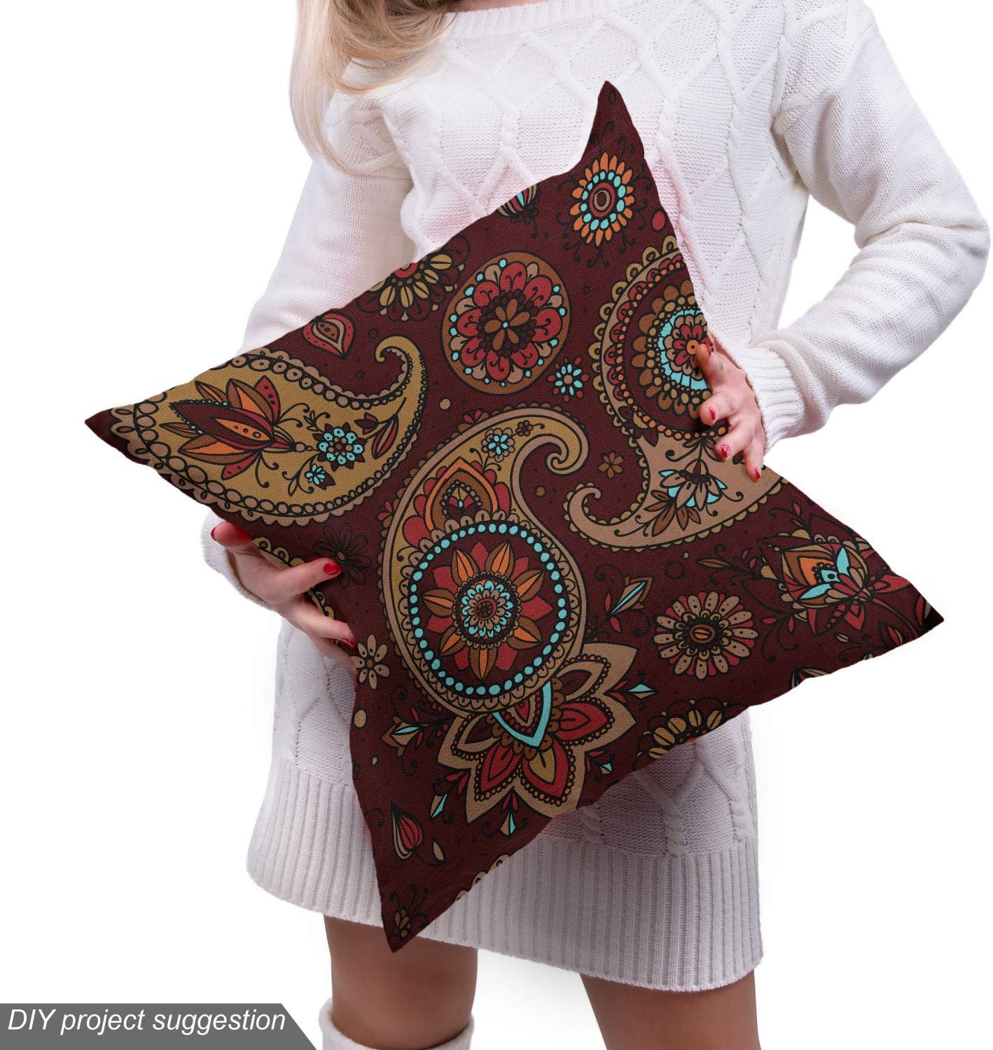 Ambesonne – Tela multicolor con estampado digital por yarda