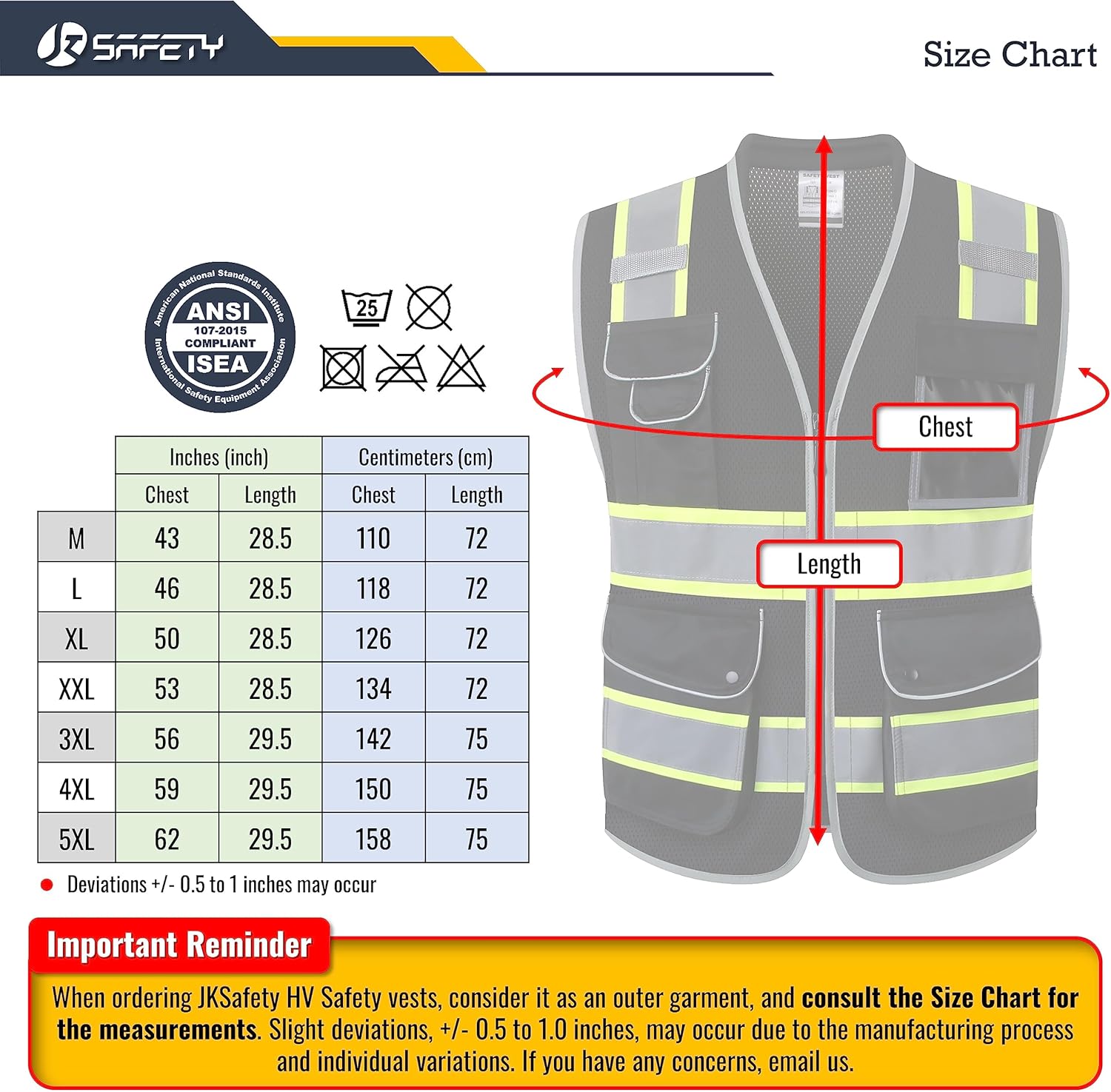 JKSafety Chaleco de seguridad negro de alta visibilidad con 9 bolsillos para hombres y mujeres, construcción reflectante, tela de malla de alta