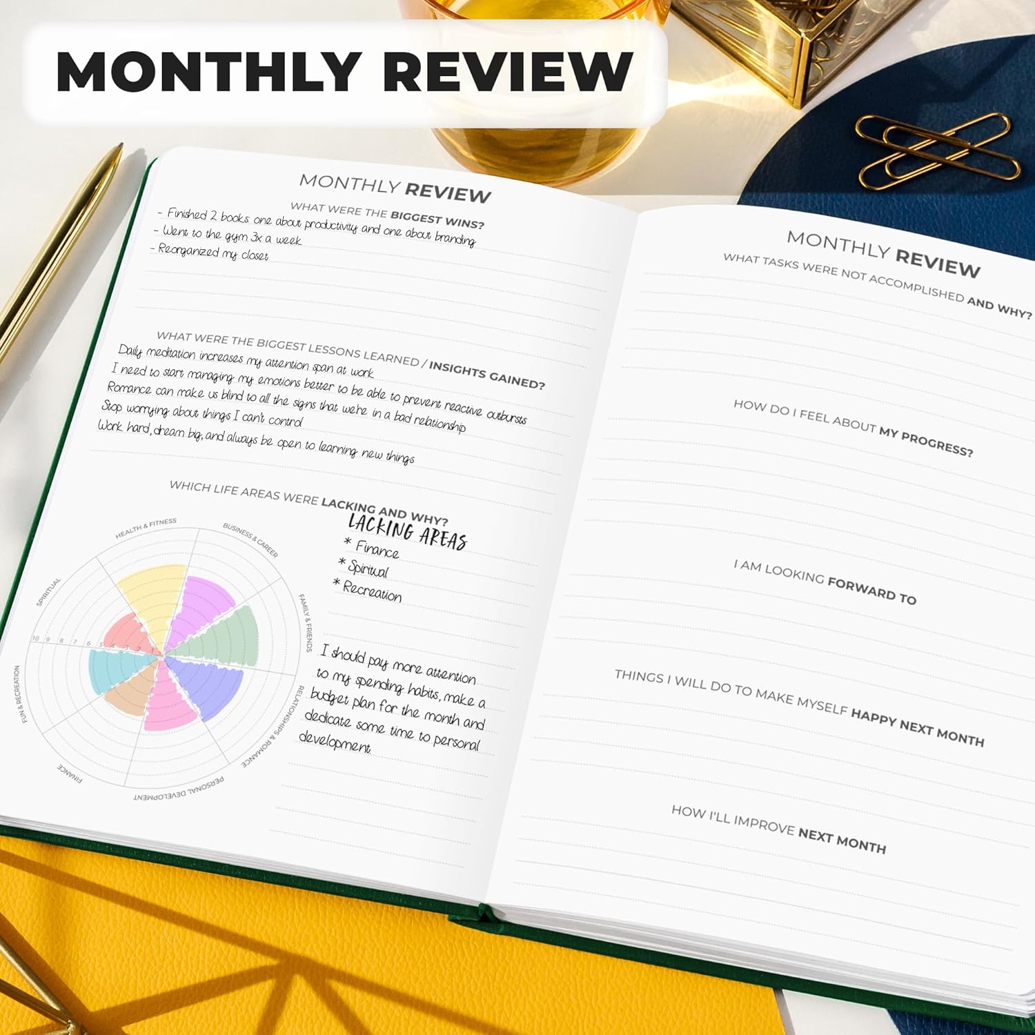 Clever Fox – Agenda edición de alta calidad, semanal y mensual para aumentar tu productividad, gestionar el tiempo y alcanzar tus objetivos, sin