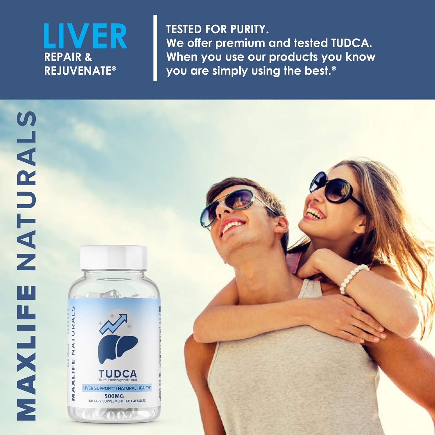 Tudca Suplemento de apoyo hepático de Tudca 500 mg 180 porciones de limpieza hepática Ayuda de rescate hepático Sales biliares  Sal de bilis de