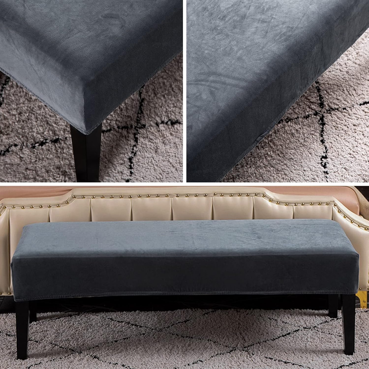 SearchI Cover Products – Paquete de 4, fundas de asiento para sillas de comedor, fundas de asiento elásticas impresas para sillas, juego de 4,