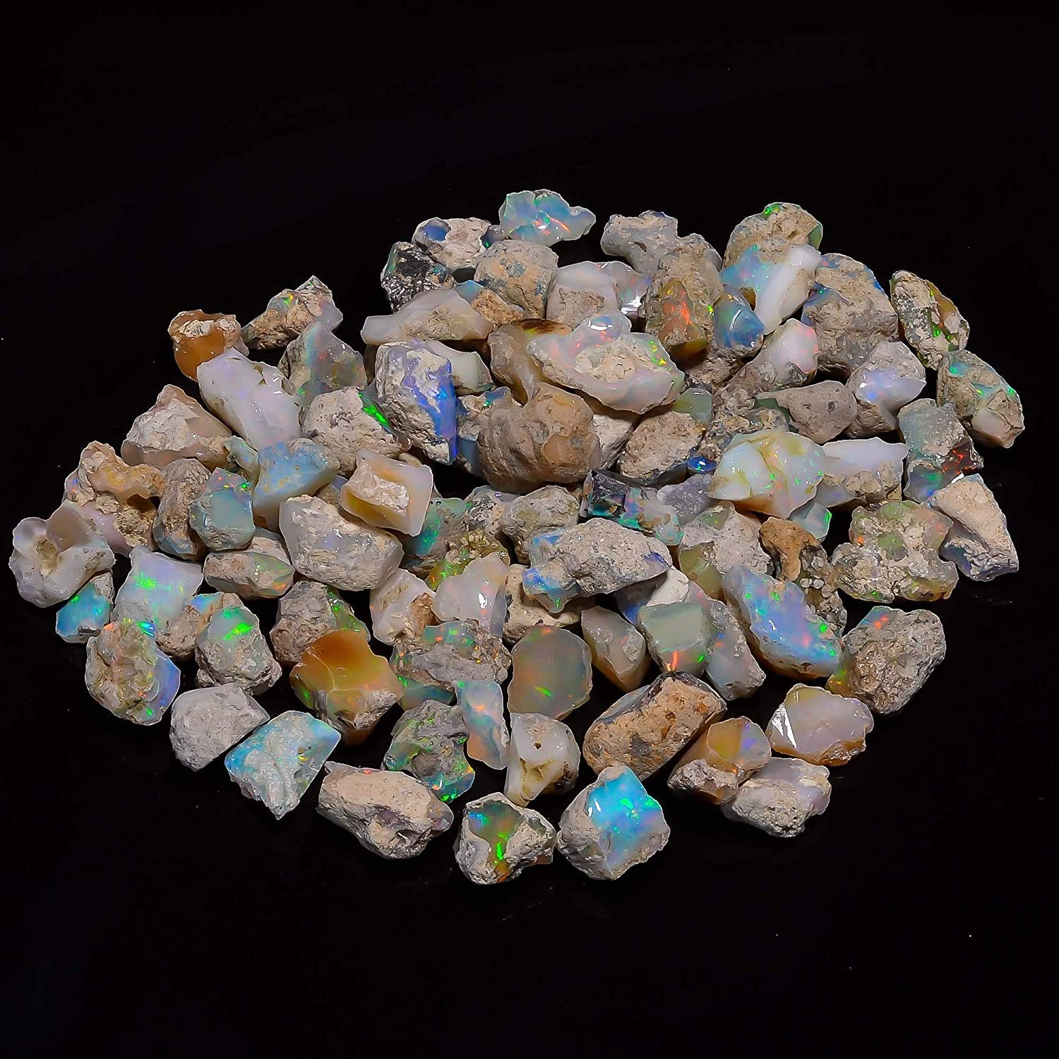 75 carats Ethiopian Opal Raw, Fire Play Opal, Opal Supply, Jewelry Making Stones, DIY Crystals, Energy Stone, Chakra Opal, Healing Opals, Birthstone