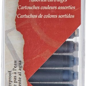 MC0461AS – Cartuchos de tinta para pluma estilográfica, negroazulsepia, paquete de 12 MC0461AS – Cartuchos de tinta para pluma estilográfica, negroazulsepia, paquete de 12