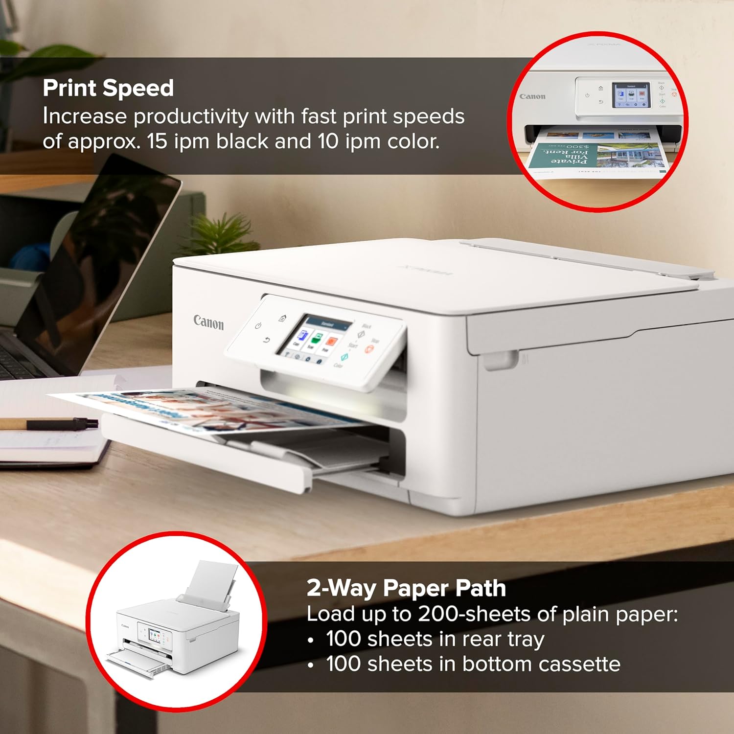 Canon PIXMA TS7720 – Impresora inalámbrica todo en uno para el hogar