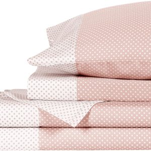 Anne Klein Westhill Dot – Juego de sábanas de satén 100 % algodón, con sábana encimera, sábana bajera, fundas de almohada, tamaño matrimonial, color Anne Klein Westhill Dot – Juego de sábanas de satén 100 % algodón, con sábana encimera, sábana bajera, fundas de almohada, tamaño matrimonial, color