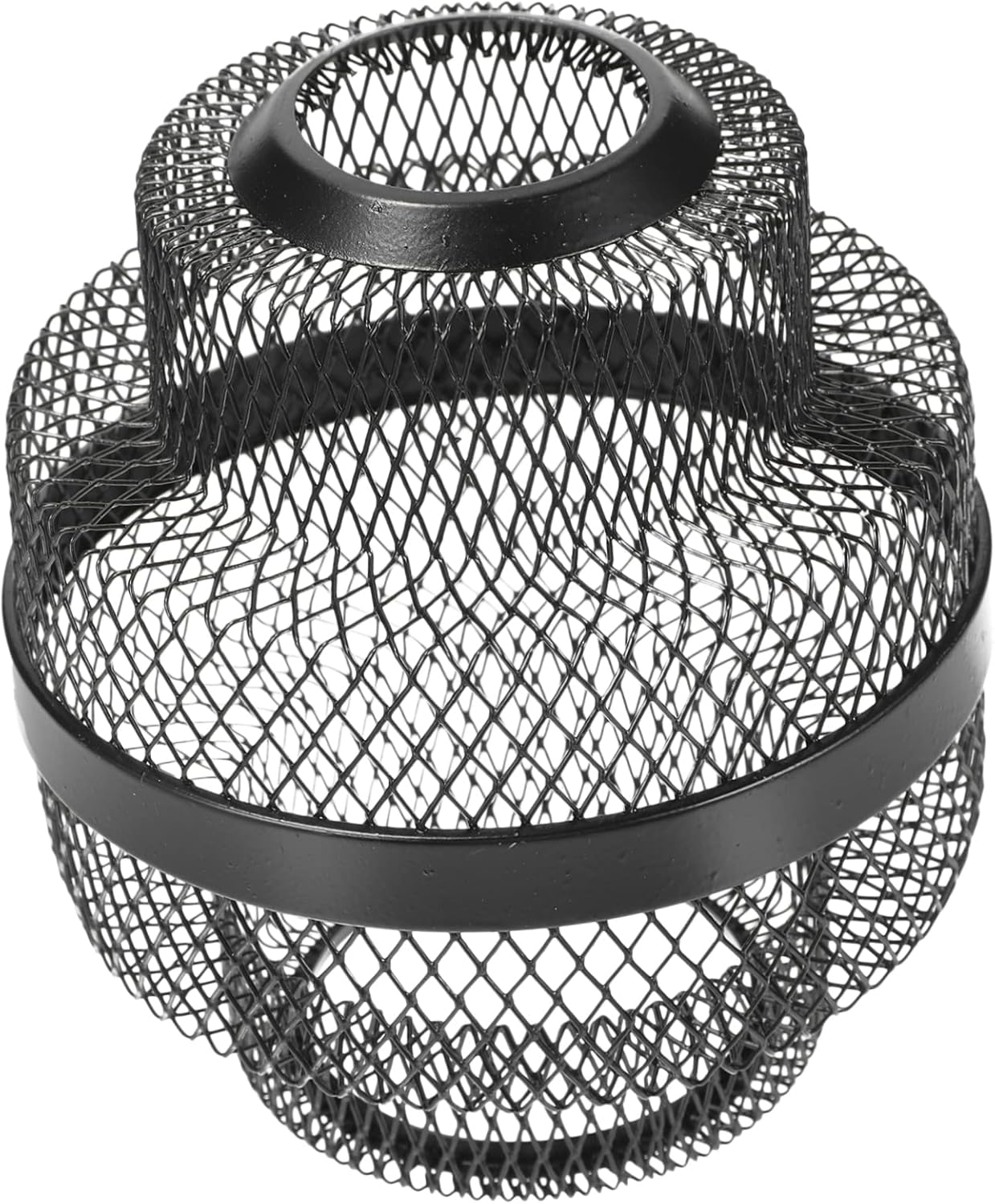 Cubierta de lámpara de jaula de metal, pantalla de lámpara de metal, carcasa de metal, pantalla de araña de hierro forjado negro, 3 unidades,