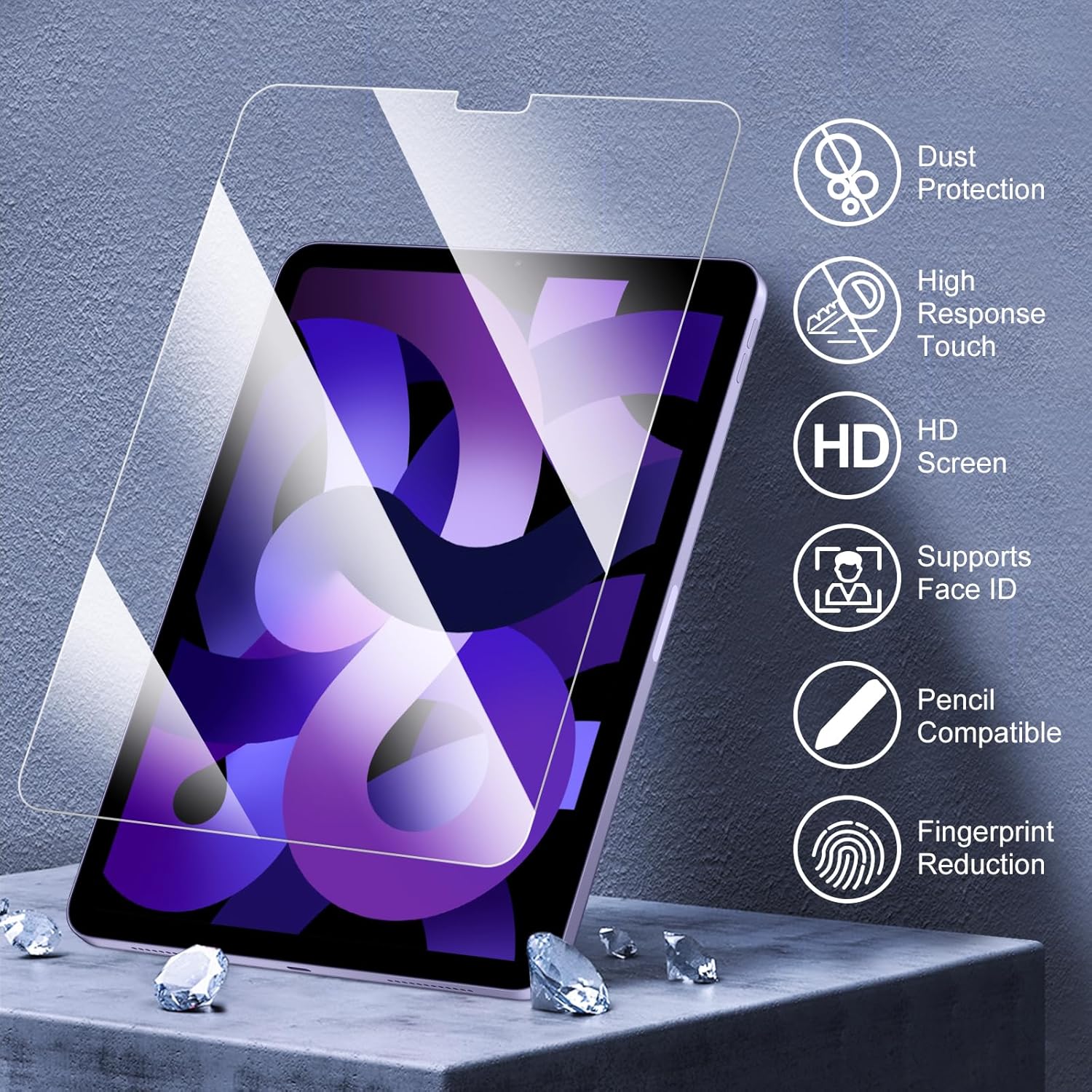 Fintie Protector de pantalla para iPad Air de 4 generación de 10.9 pulgadas 2020, iPad Pro de 11 pulgadas 20202018 (paquete de 2) funciona con Apple
