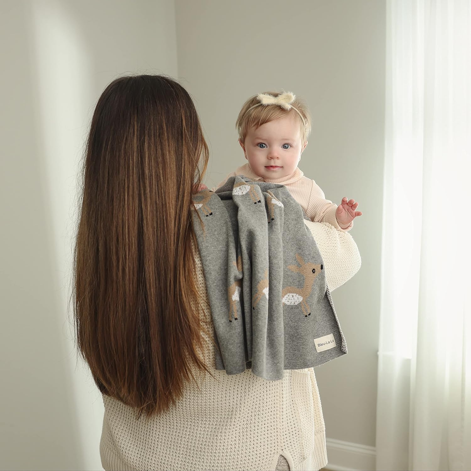 Manta de punto para bebé, 100% algodón, suave, acogedora, para envolver cuna, manta de regalo para recién nacidos, bebés, niños pequeños, unisex