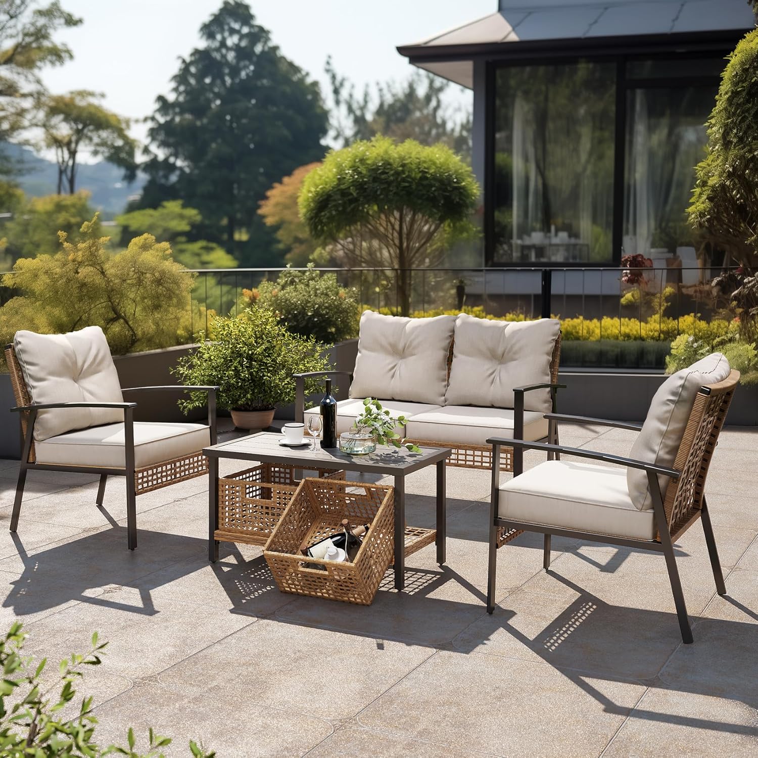 Focuprodu Cojín de banco personalizado, cojines para muebles de patio, cojines de ventana duraderos antideslizantes personalizados para sillas. Más