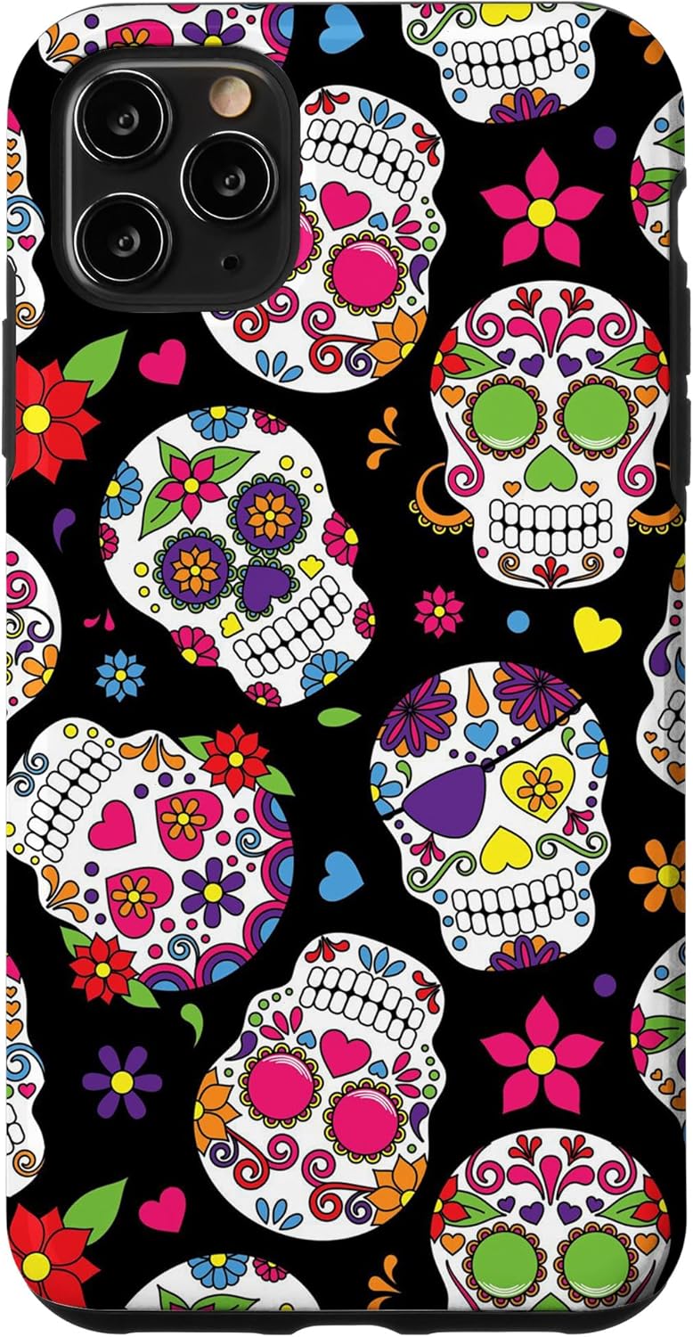 Carcasa para iPhone 11 Pro Max, diseño de calaveras