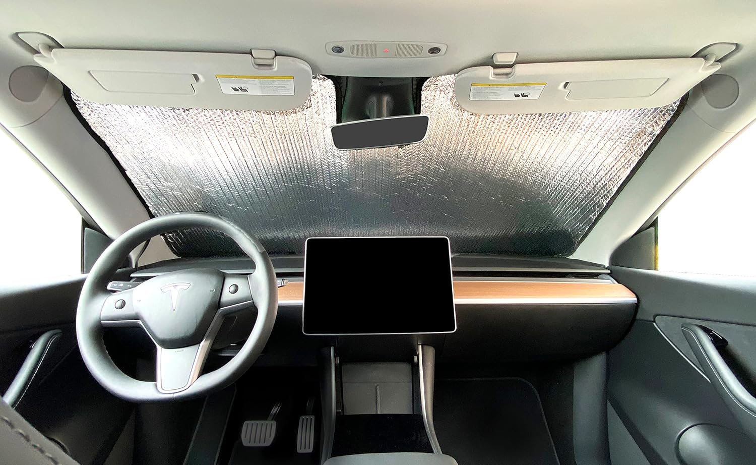 YelloPro – Parasol para parabrisas delantero de ajuste personalizado para Hyundai Ioniq 6 Sedán 2023 2024, SE, SEL, Limited, parasol con reflector