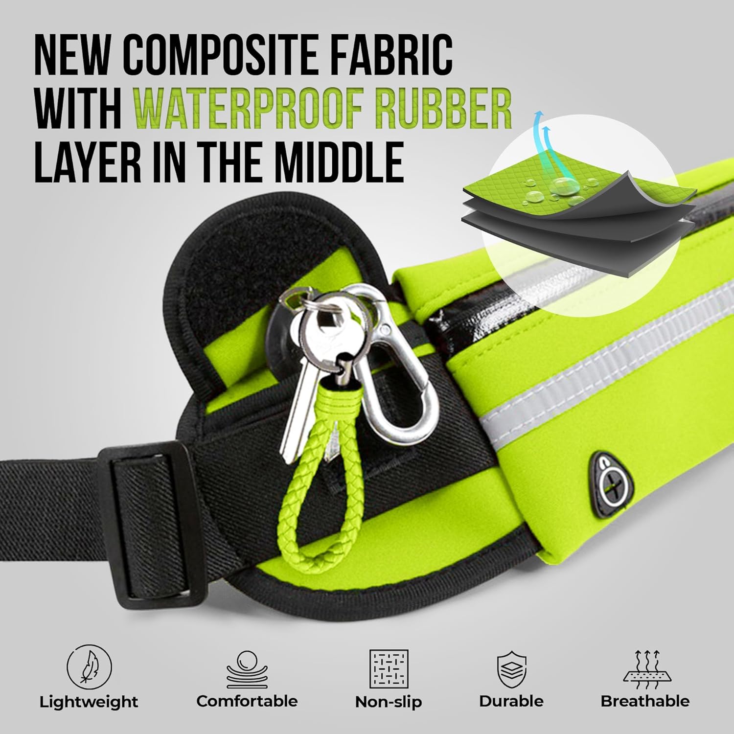 Riñonera para correr para mujer, delgada, deportiva, con soporte para teléfono, ideal para corredores, cinturón cómodo y elegante para correr para