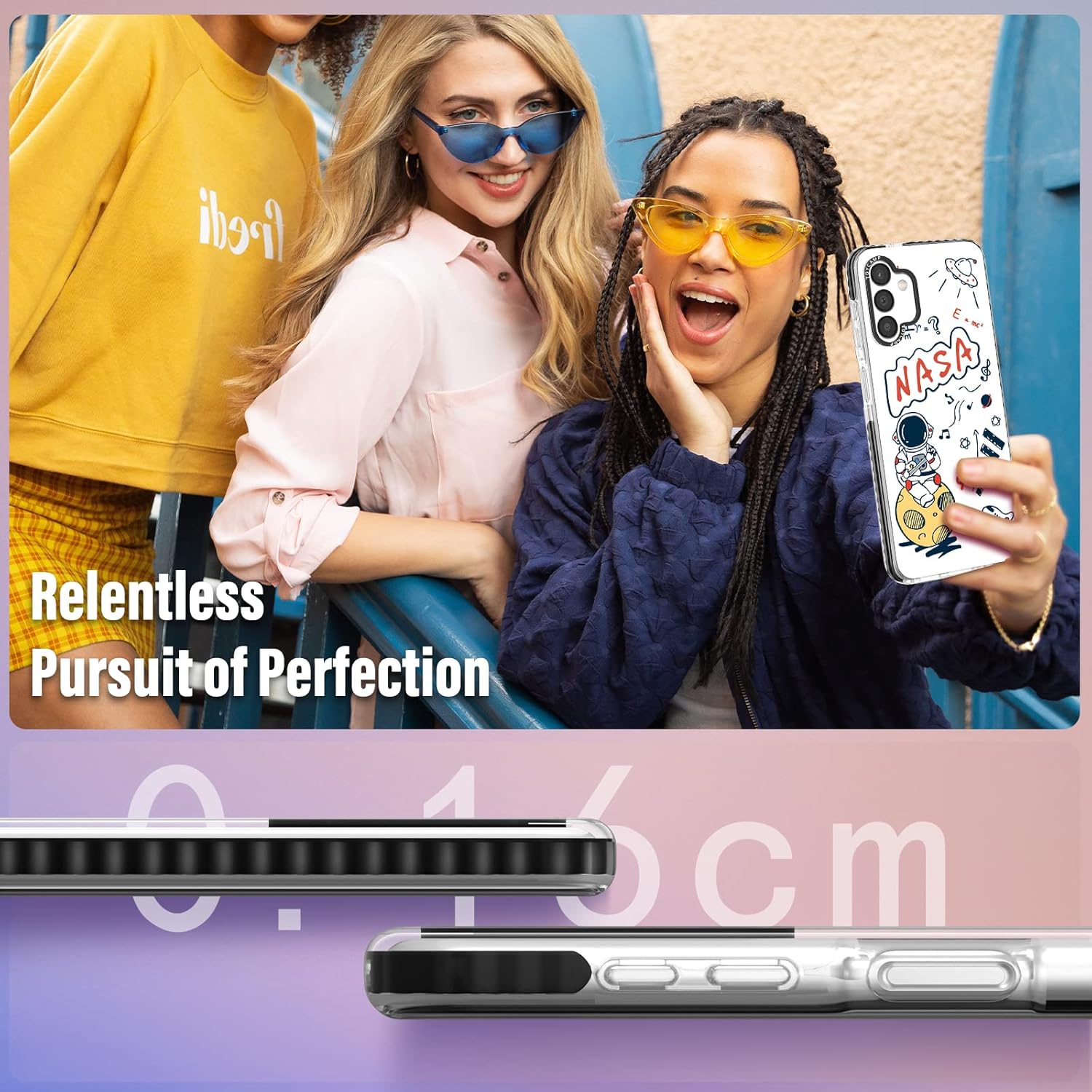 Toycamp Funda para Samsung Galaxy A13 5G, diseño de dibujos animados espaciales de astronautas para hombres, niños, niñas, adolescentes, genial