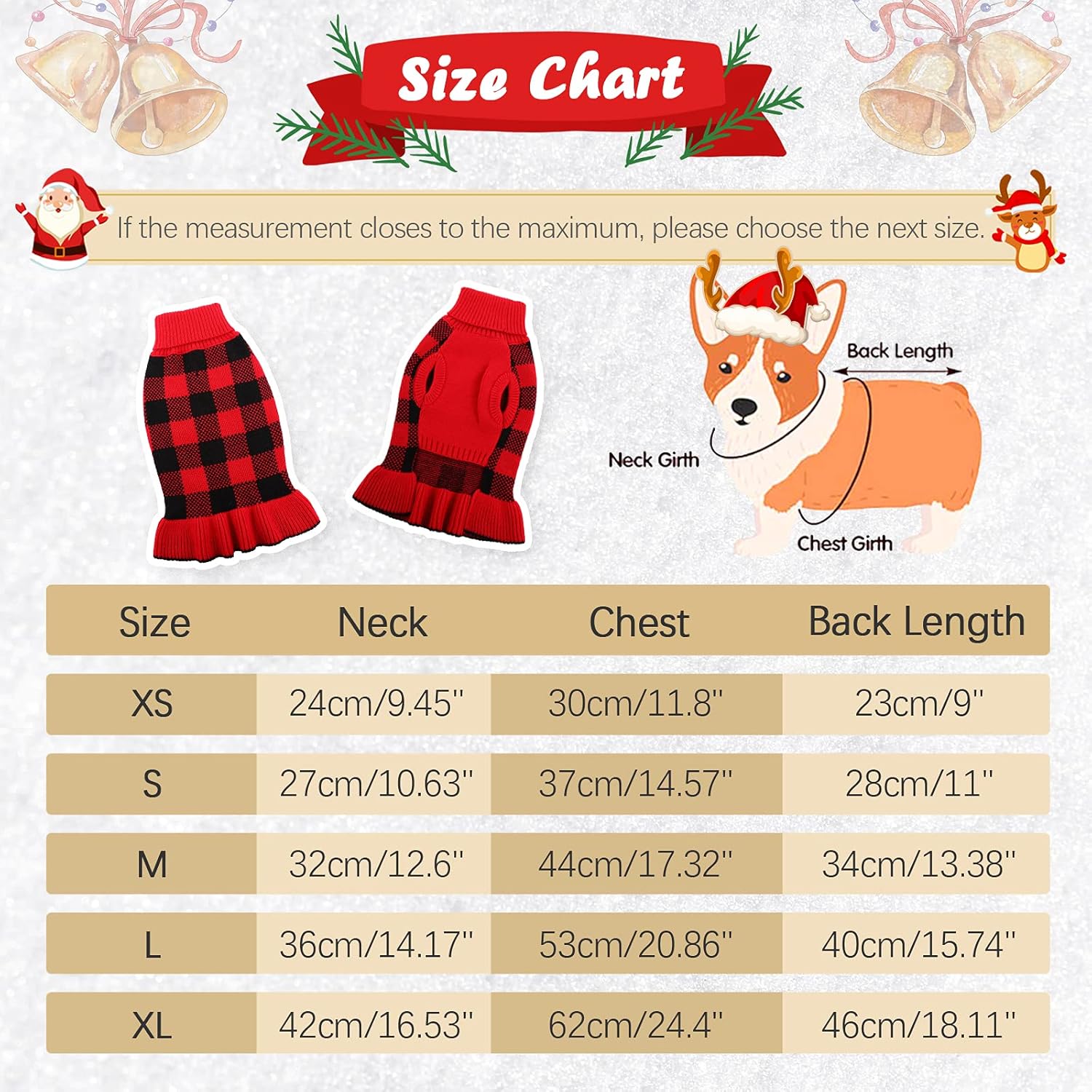 QBLEEV Suéteres para perros pequeños, suéter para perro, suéter para cachorros, suéteres de Navidad para perro, suéteres cálidos de invierno de