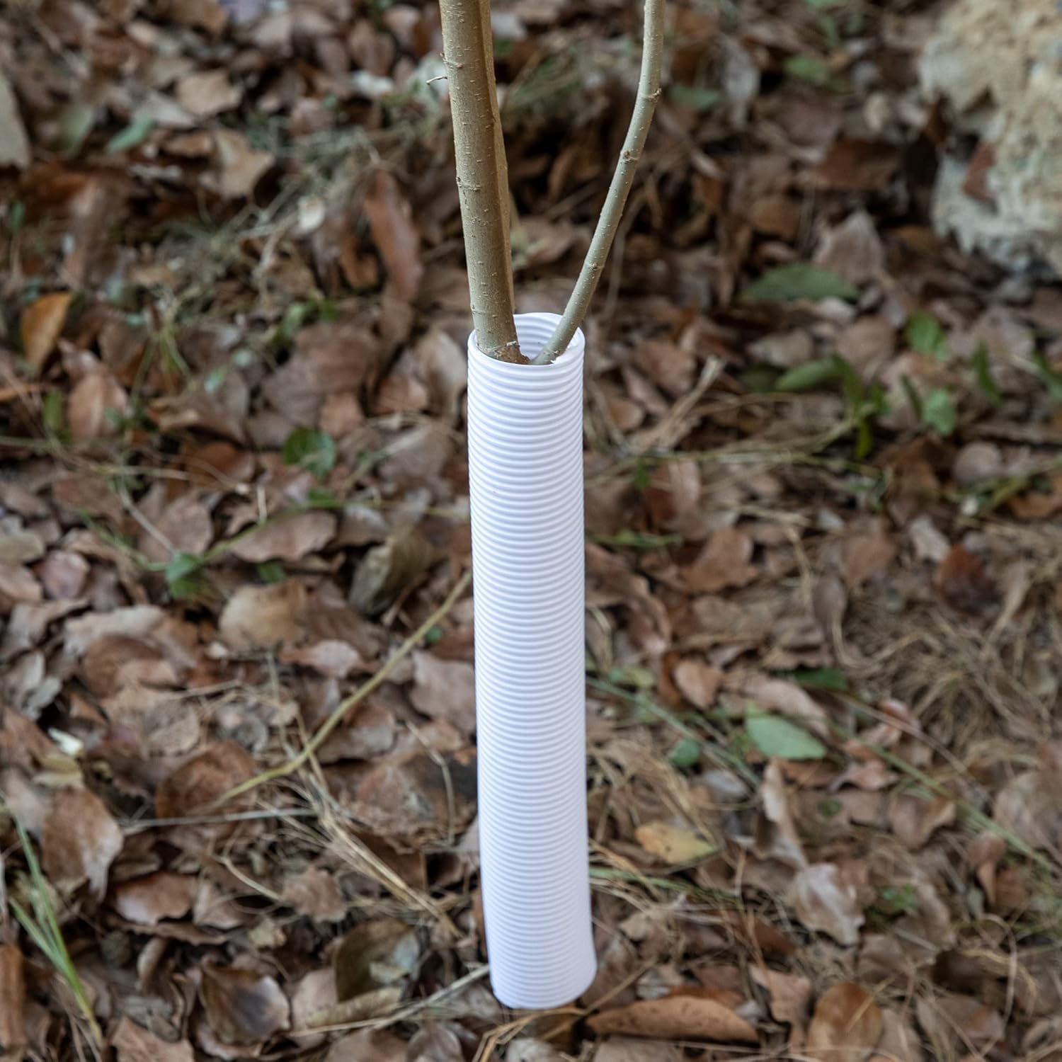 6 protectores de árbol corrugado, diámetro de 1.96 pulgadas, protectores de tronco de árbol de PP, protectores de tubo protector de corteza de árbol