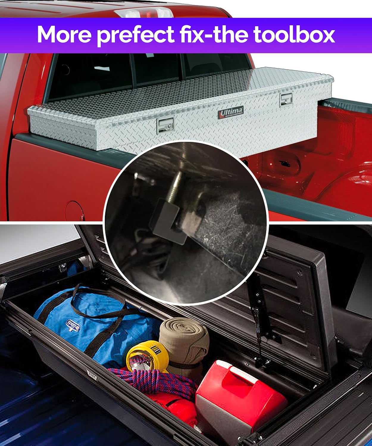 Kit de montaje de caja de herramientas de camión, herramienta universal para camioneta, accesorios de automóvil, caja de herramientas para