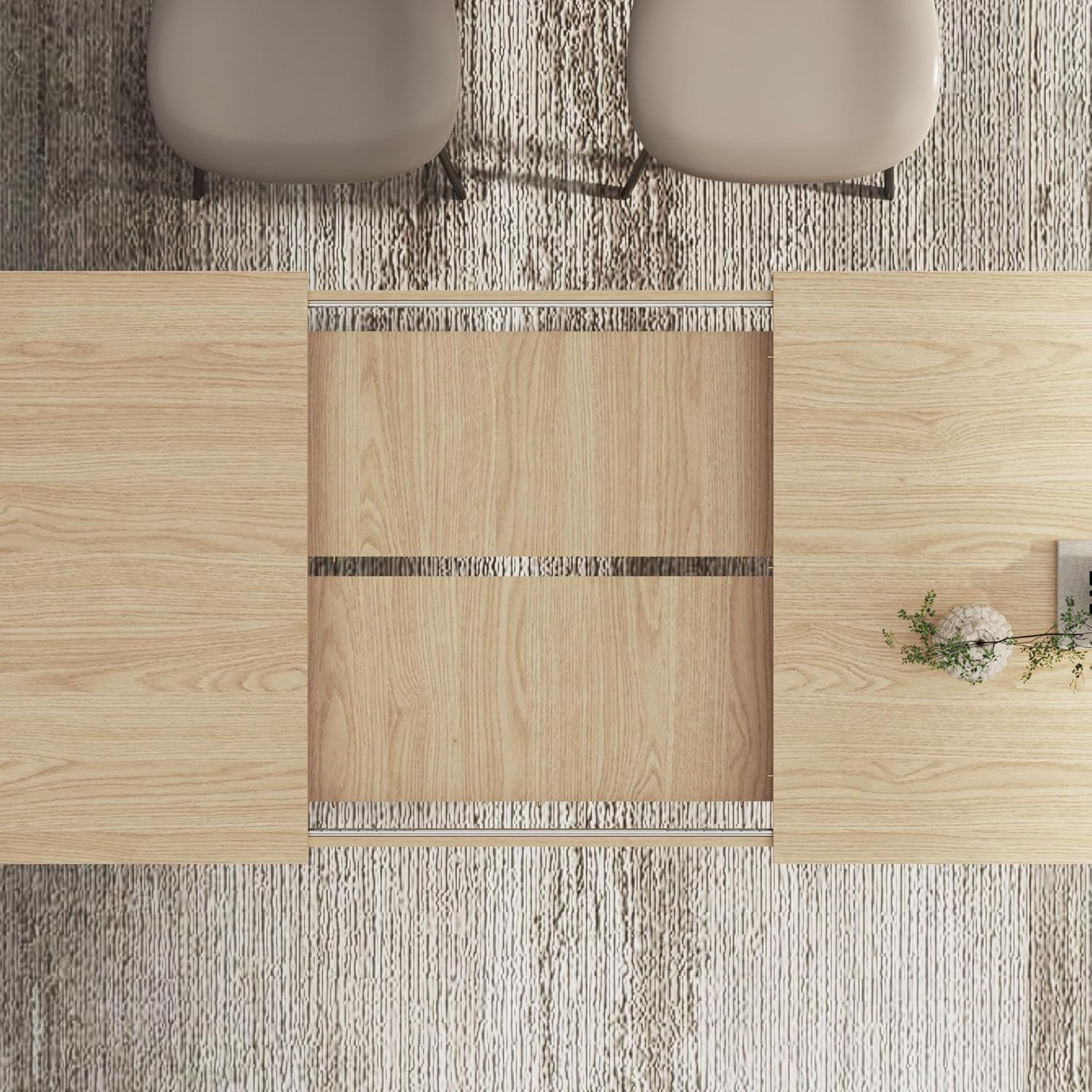 Mesa de comedor extensible para 6 a 10 personas, mesa de comedor de madera, moderna mesa extensible para reuniones, reuniones para cocinas pequeñas,