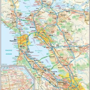 San Francisco, California – Mapa de pared, tamaño pequeño, laminado de 11.25 x 14.5 pulgadas San Francisco, California – Mapa de pared, tamaño pequeño, laminado de 11.25 x 14.5 pulgadas