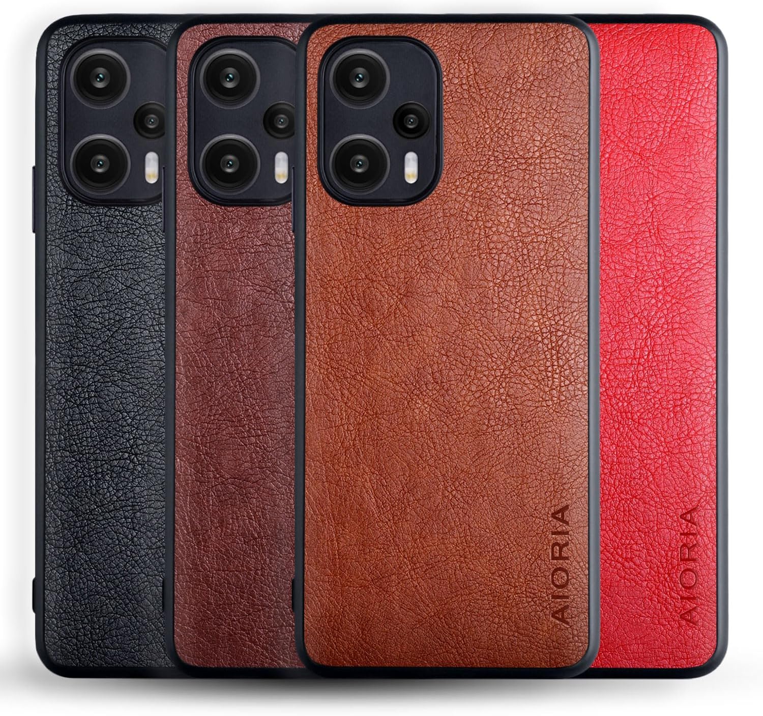 AIORIA Funda para Xiaomi Poco F5, 6.67 “Pantalla Premium PU Cuero Teléfono Cubierta Retro Diseño de Negocios Funda Protectora Completa para Xiaomi