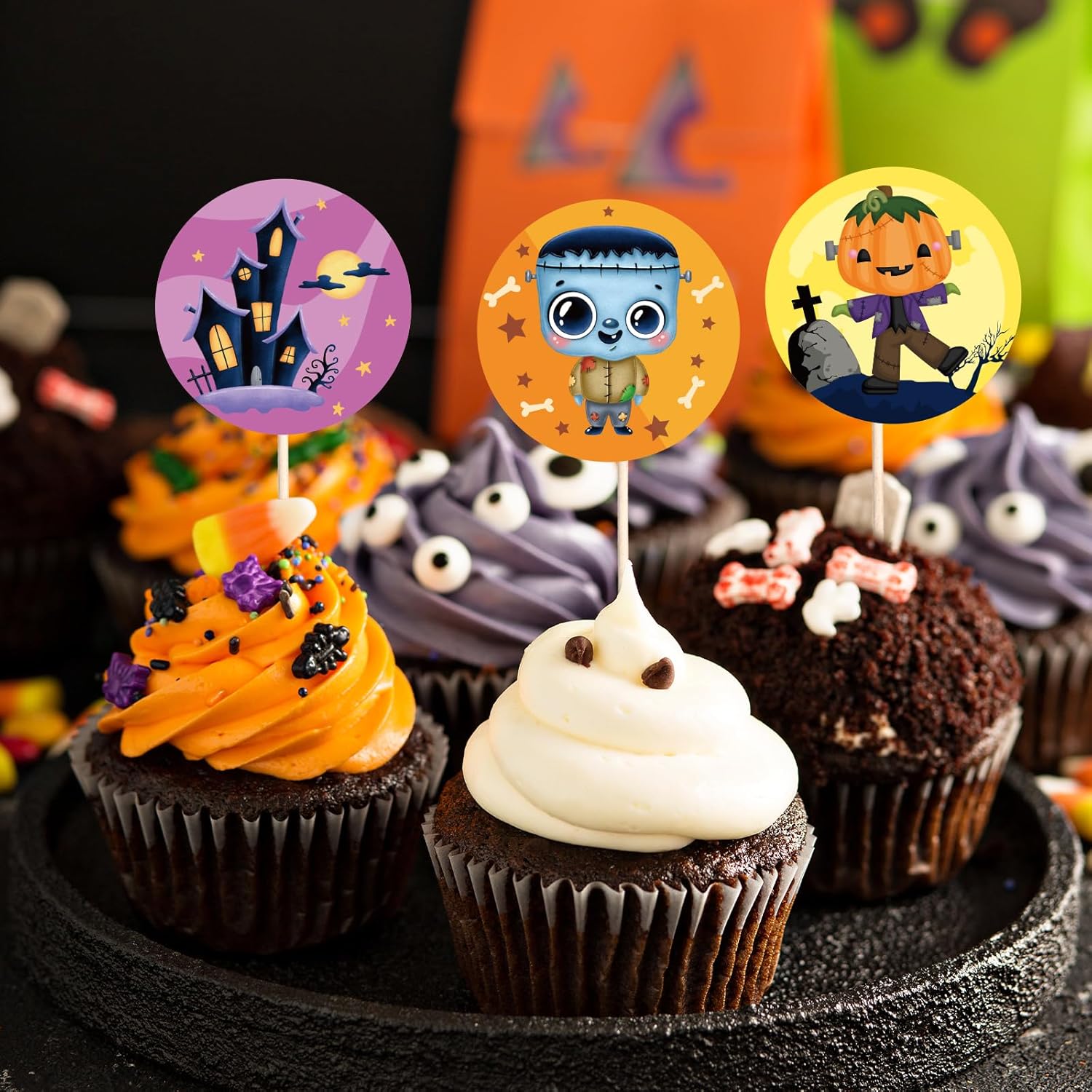 Calcomanías de Halloween para niños, 24 hojas de calcomanías surtidas para el hogar, aula, fiesta, juegos, manualidades, recompensas escolares