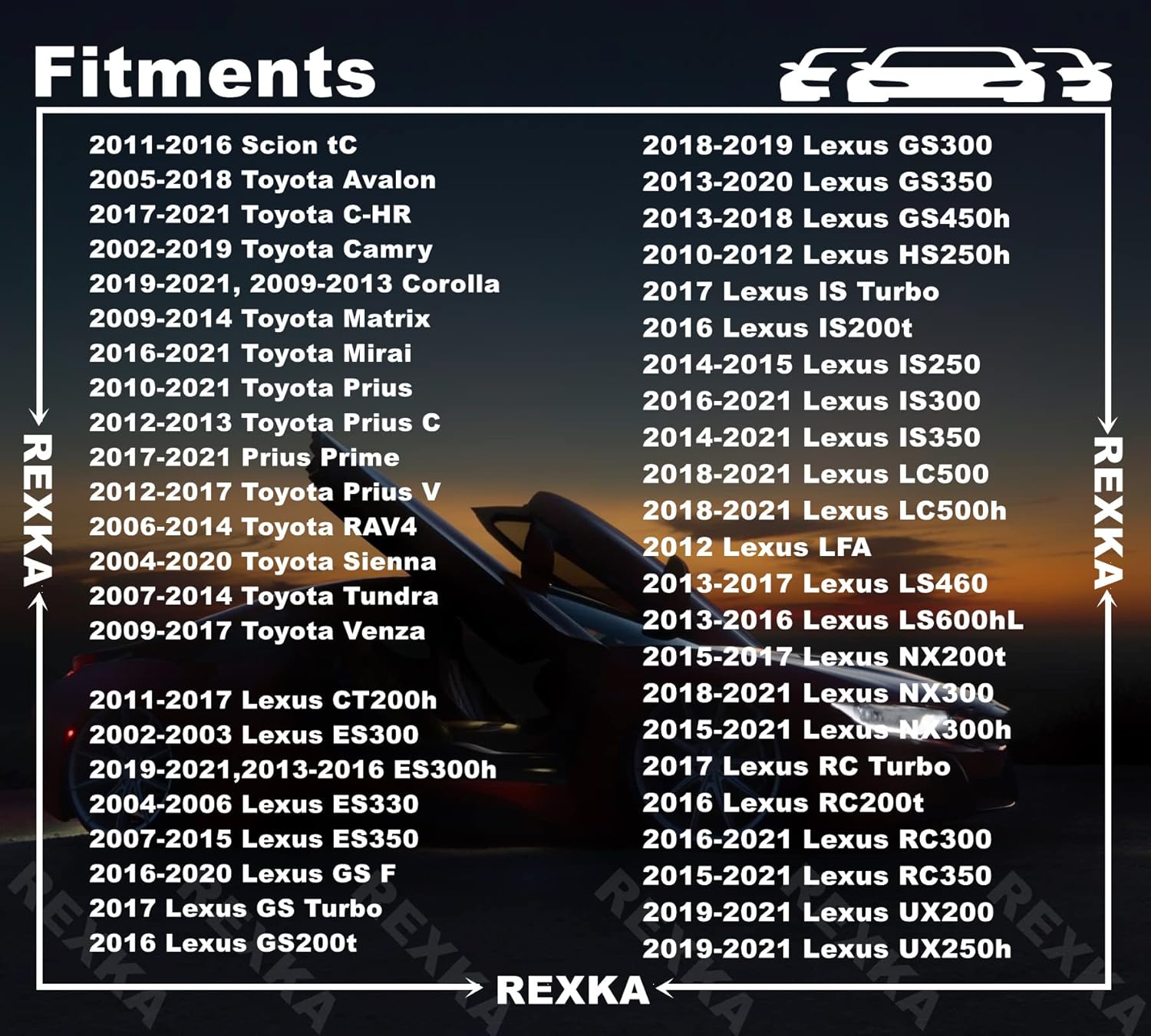 Rexka 40 unids Soporte de parachoques delantero Splash Shield debajo de la cubierta Nylon Tuerca Ojal M5.5 Tornillo 90189-06193 para Toyota Lexus