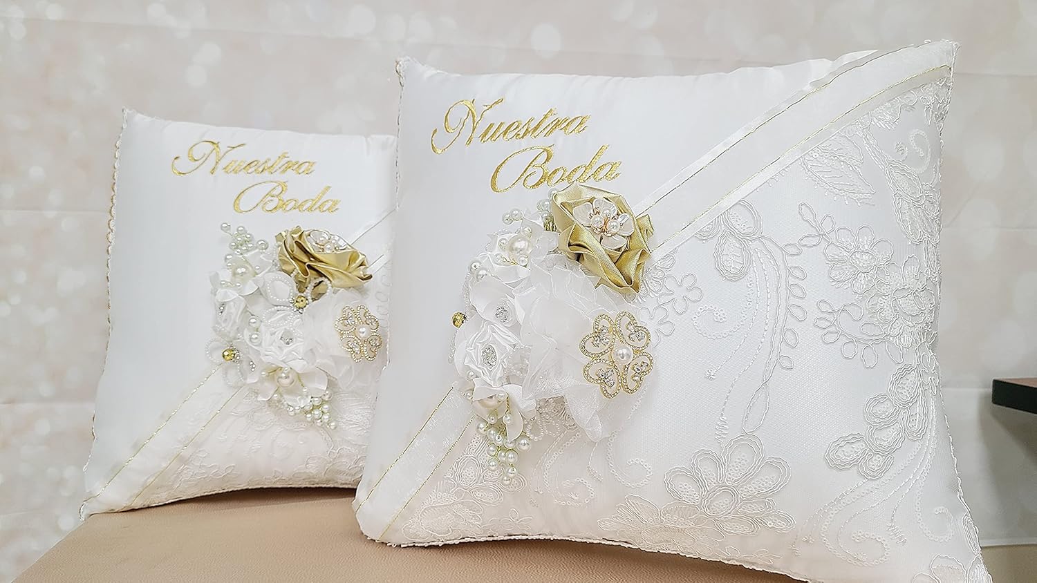 A&C Quinceañeras and More Wedding accessories Pillow set, Wedding Album Wedding Guest book Wedding Pillow Cojines de boda Personalized wedding