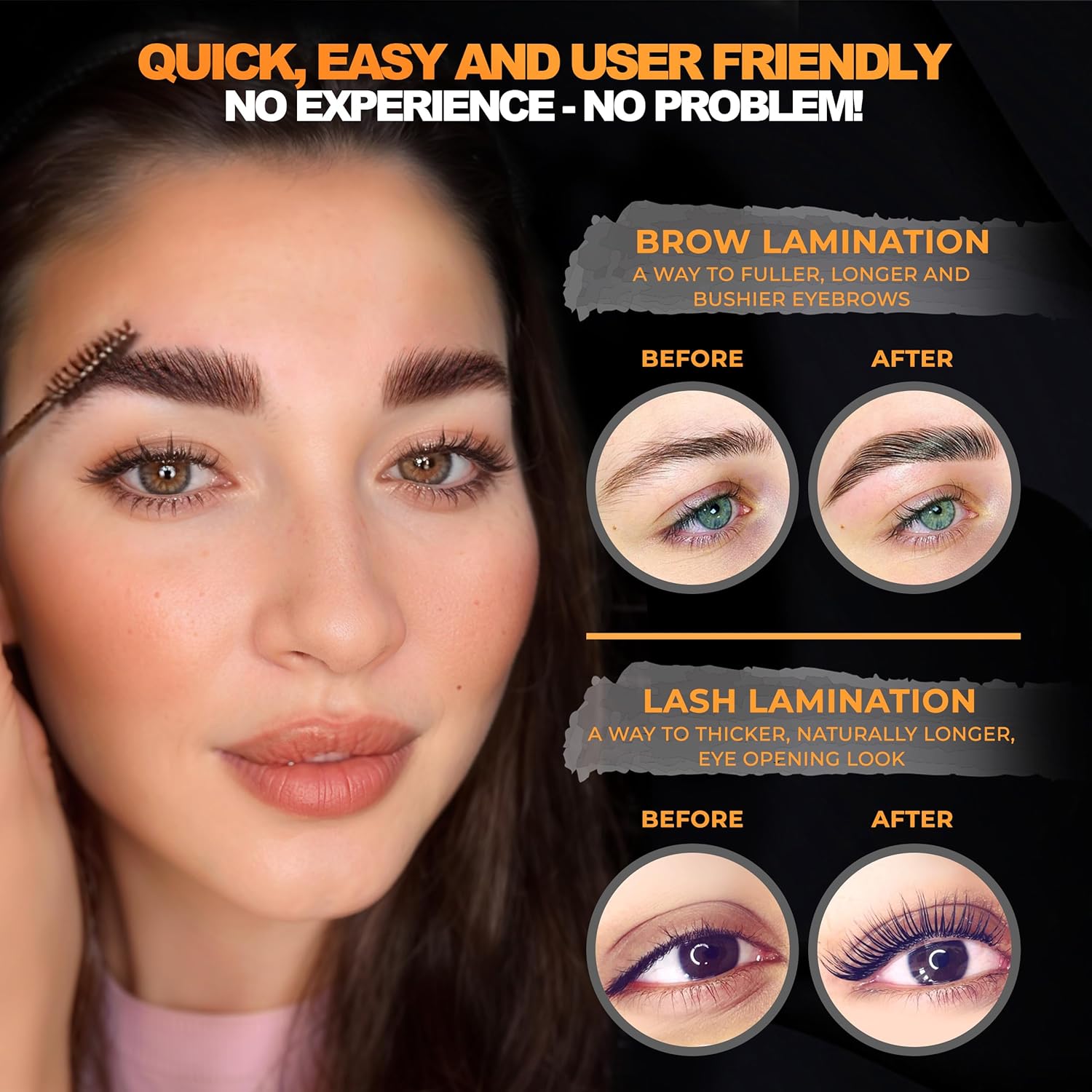 Kit de laminación de cejas y pestañas  Permanente DIY para pestañas y cejas  Levantamiento profesional para un aspecto de cejas más completo y
