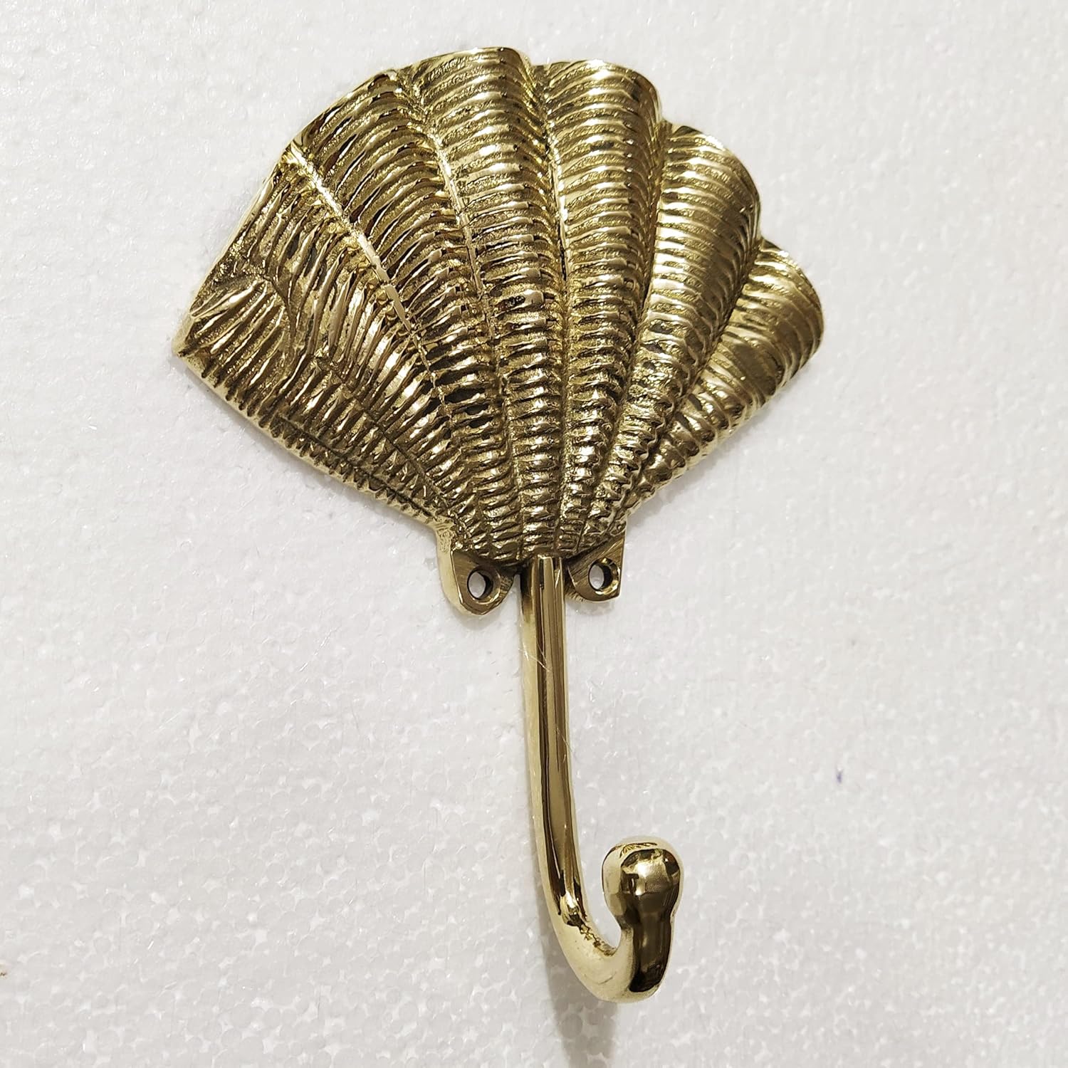 INDIAART12 – Ganchos de latón para montaje en pared, 2 piezas, escultura, único, un excelente artículo para el hogar  Oficina  Artículo decorativo
