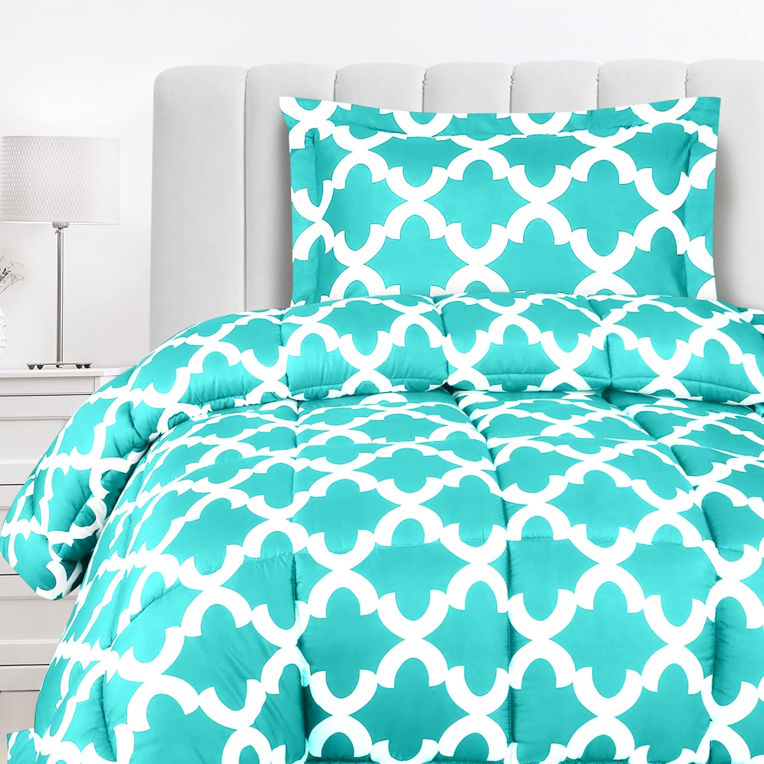Utopia Bedding Juego de ropa de cama con 1 funda de almohada – Juego de edredón de 2 piezas – Edredón alternativo al plumón – Suave y cómodo –
