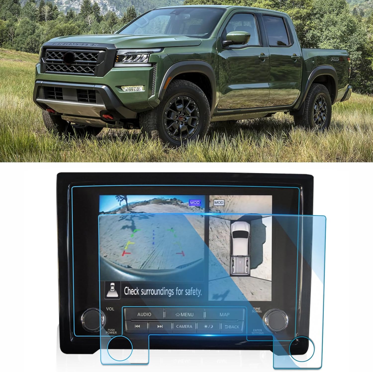 WEIPIN Protector de pantalla de automóvil de 9 pulgadas para Nissan Frontier 2022, 2023 y 2024, accesorios para pantalla táctil, dureza 9H, vidrio