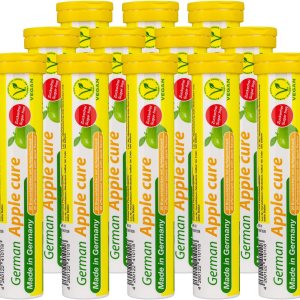 T&D German Apple Cure – 240 tabletas efervescentes veganas – Sabor a manzana – Fabricado en Alemania T&D German Apple Cure – 240 tabletas efervescentes veganas – Sabor a manzana – Fabricado en Alemania