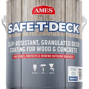 Ames Safe-T-Deck – Pintura exterior de fórmula granulada, pintura blanca de 1 galón, ideal para porches, patios, terrazas, pasarelas y más, Ames Safe-T-Deck – Pintura exterior de fórmula granulada, pintura blanca de 1 galón, ideal para porches, patios, terrazas, pasarelas y más,