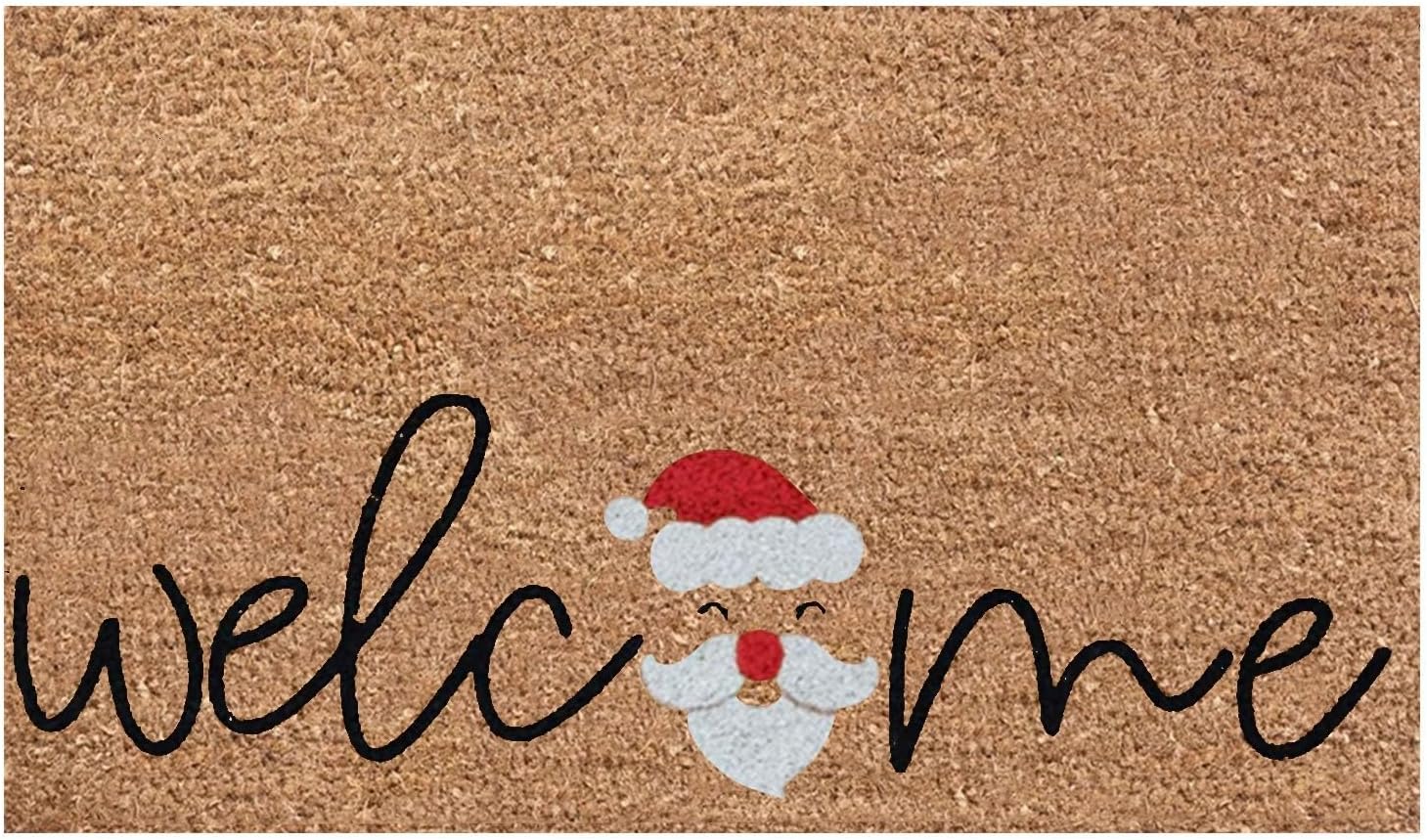 Tapete de puerta de Navidad para exteriores, 23.6 x 15.7 pulgadas, diseño de Welcome Merry Christmas Nightmare Before Christmas, tapete para puerta