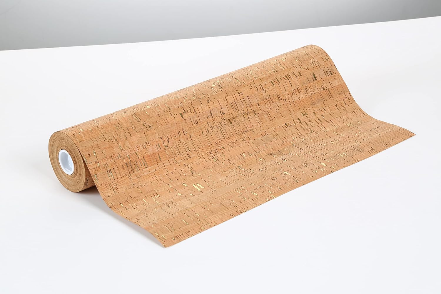 VISUAL CORK Tela de corcho fina por yarda Tela de tapicería de piel sintética ecológica 17 pulgadas × 362 pulgadas (16.9 in × 362.2 in)