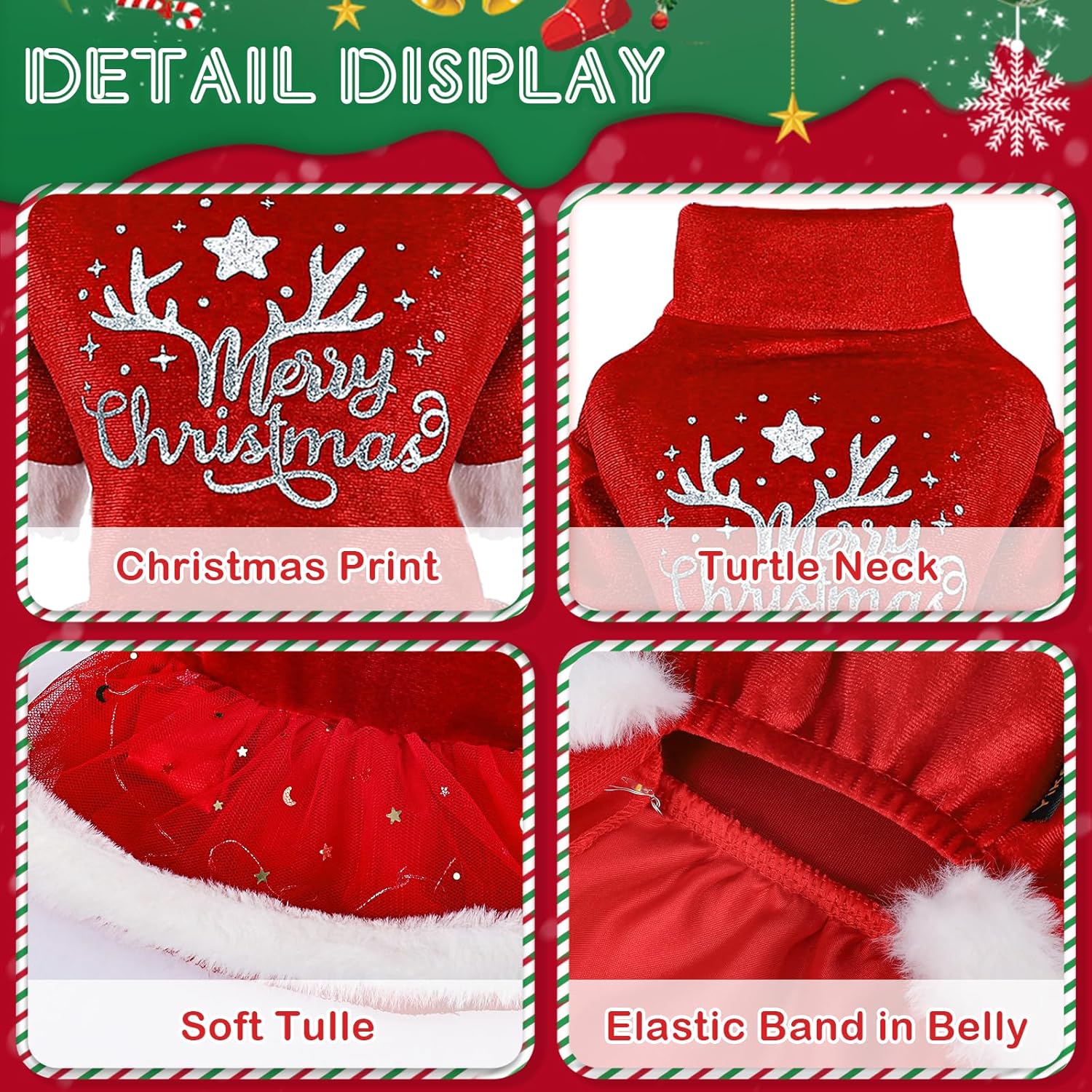 Traje de Navidad para perro, vestido de tul para perro, ropa de otoño para perros pequeños y niñas, vestidos ligeros de terciopelo para cachorros,