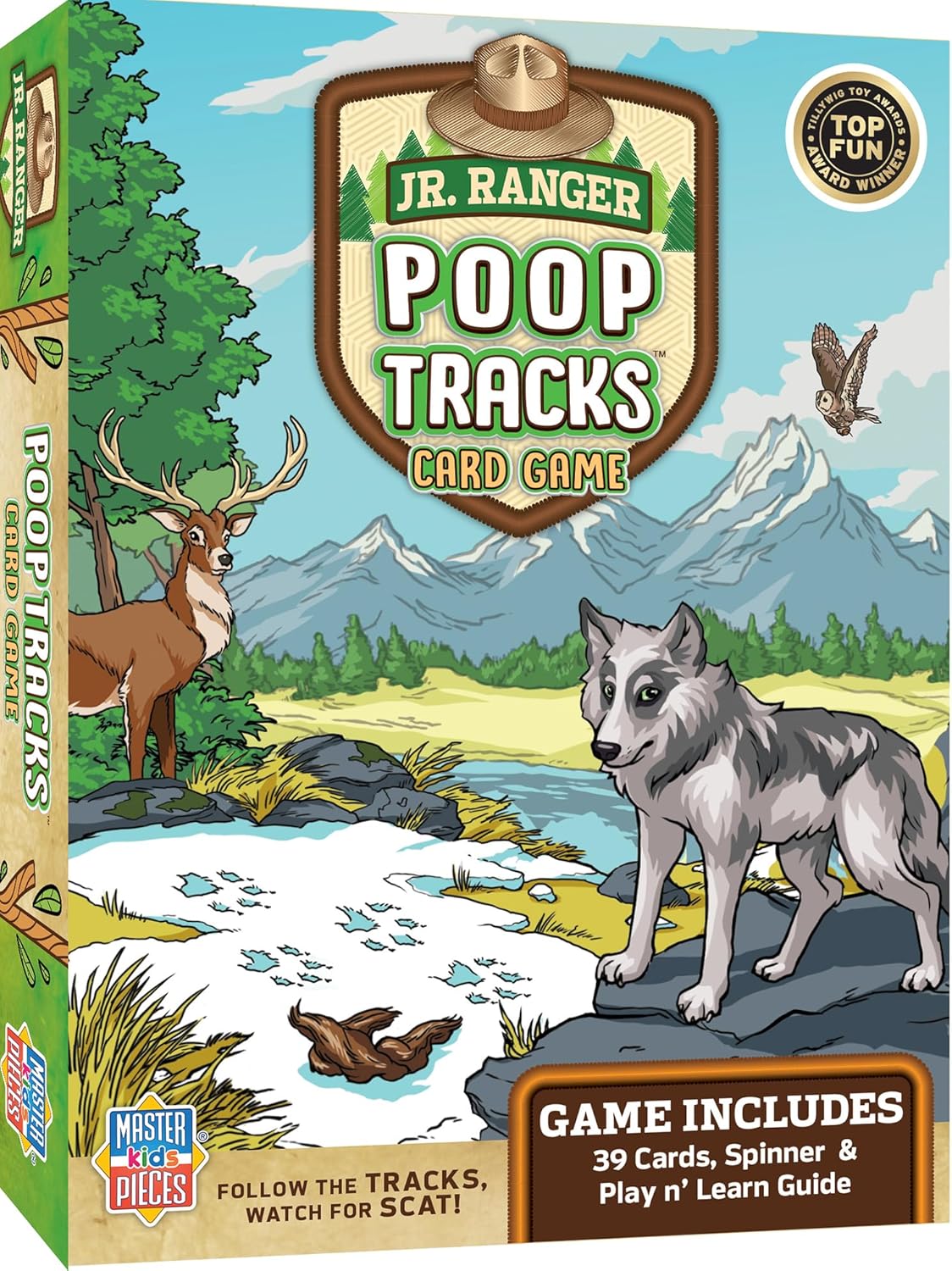 MasterPieces Juegos con licencia para niños – Jr Ranger – Poop Tracks Kids Juegos de cartas para niños y familia, para reír y aprender mediano