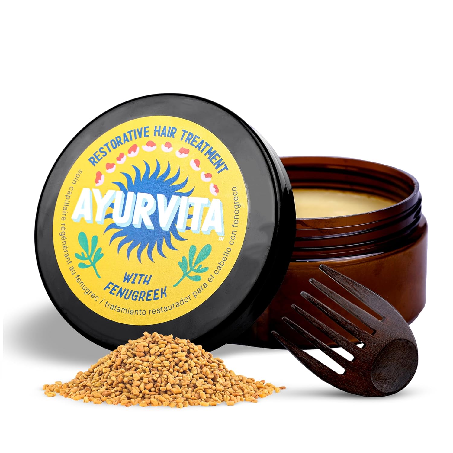 Tratamiento capilar  Máscara restauradora de fenogreco para hombres y mujeres  Nutritiva, hidratante e hidratante  Mejor crecimiento del cabello y