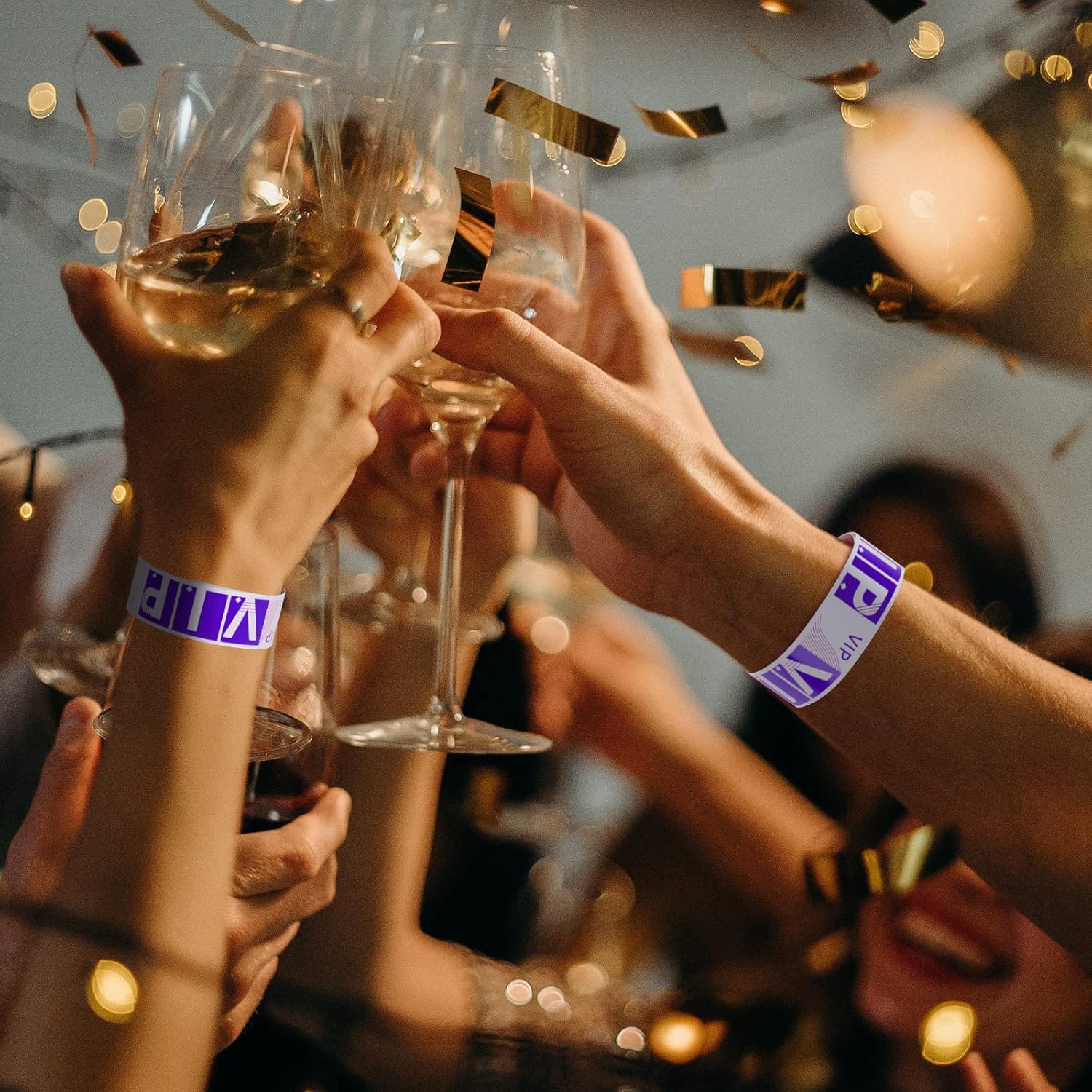 KINBOM 300 pulseras de papel para eventos, pulseras de identificación ligeras VIP adhesivas de papel para eventos, conciertos, clubes, festivales