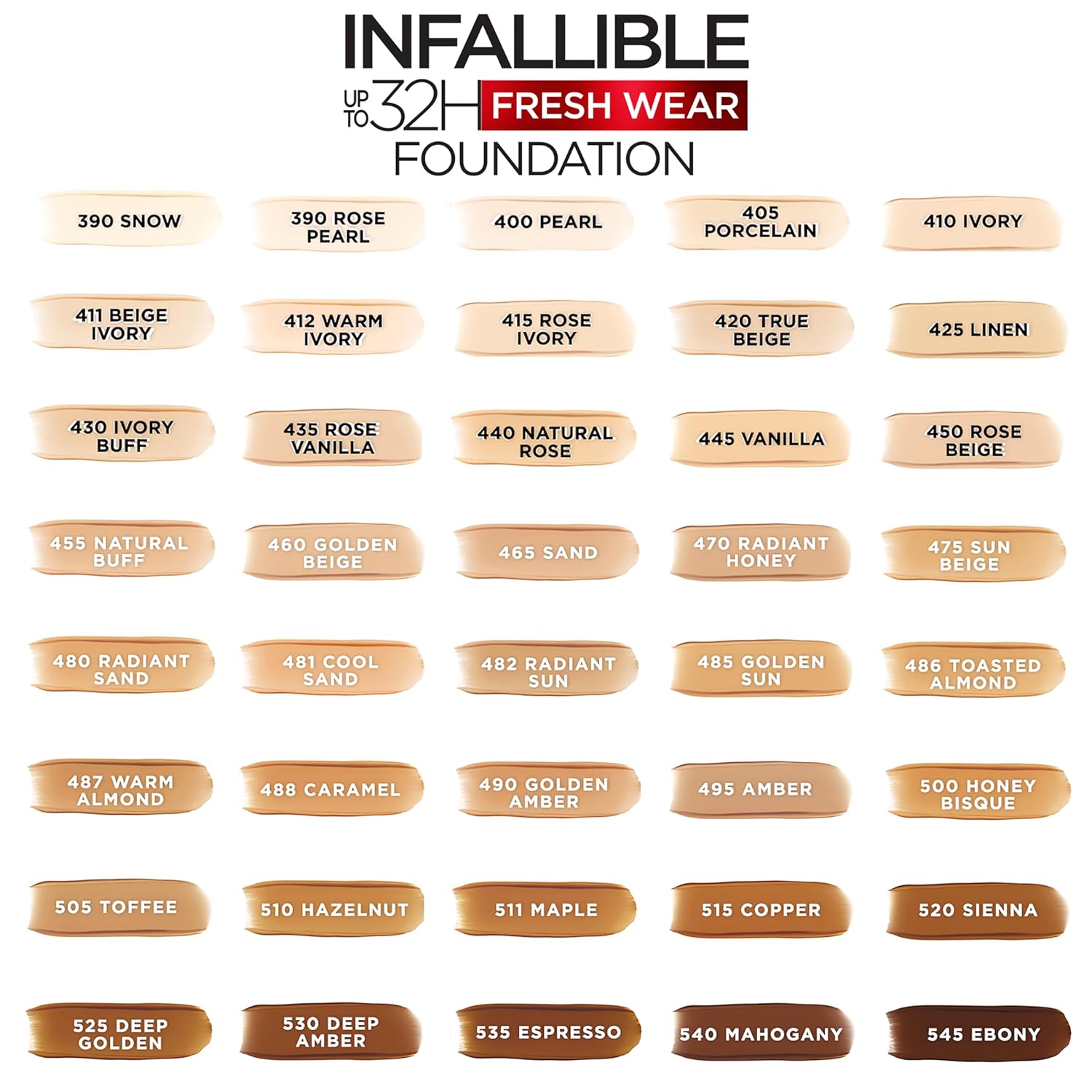 L’Oreal Paris Infallible – Base de maquillaje resistente por hasta 24 horas, tono sol dorado, 1 onza líquida