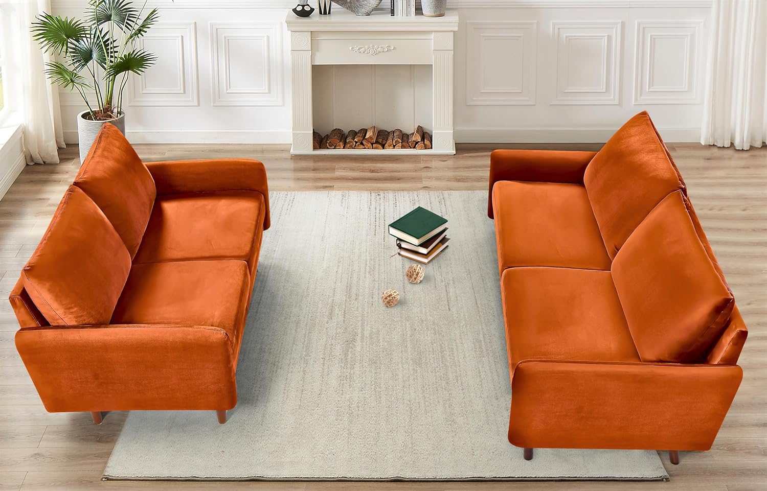 Container Furniture Direct Kent – Juego de sofá de 2 piezas para salas de estar modernas y espacios compactos, muebles de estudio con diseño