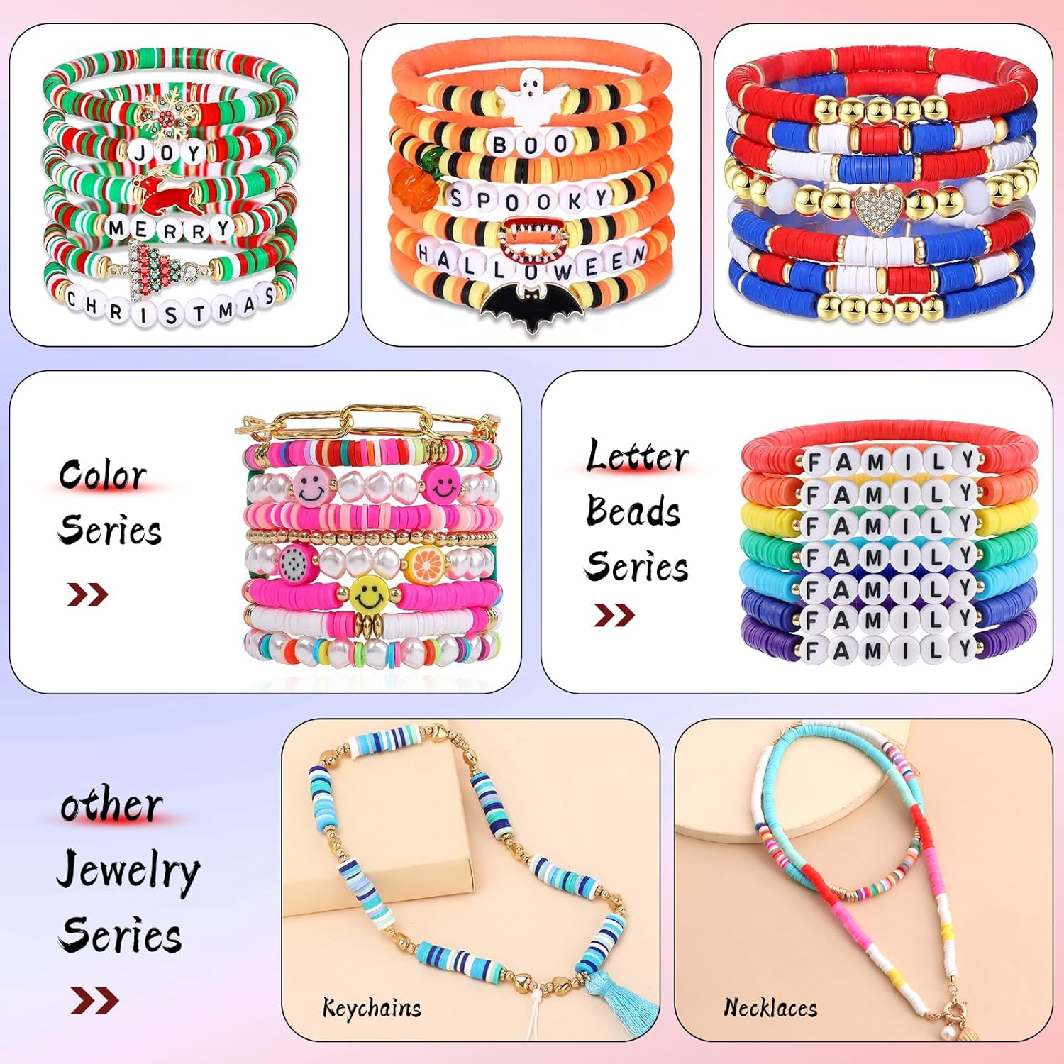 Kit de 4500 cuentas de arcilla amarilla para hacer pulseras, incluye cuentas Heishi de arcilla polimérica plana de 0.236 in y perlas doradas,