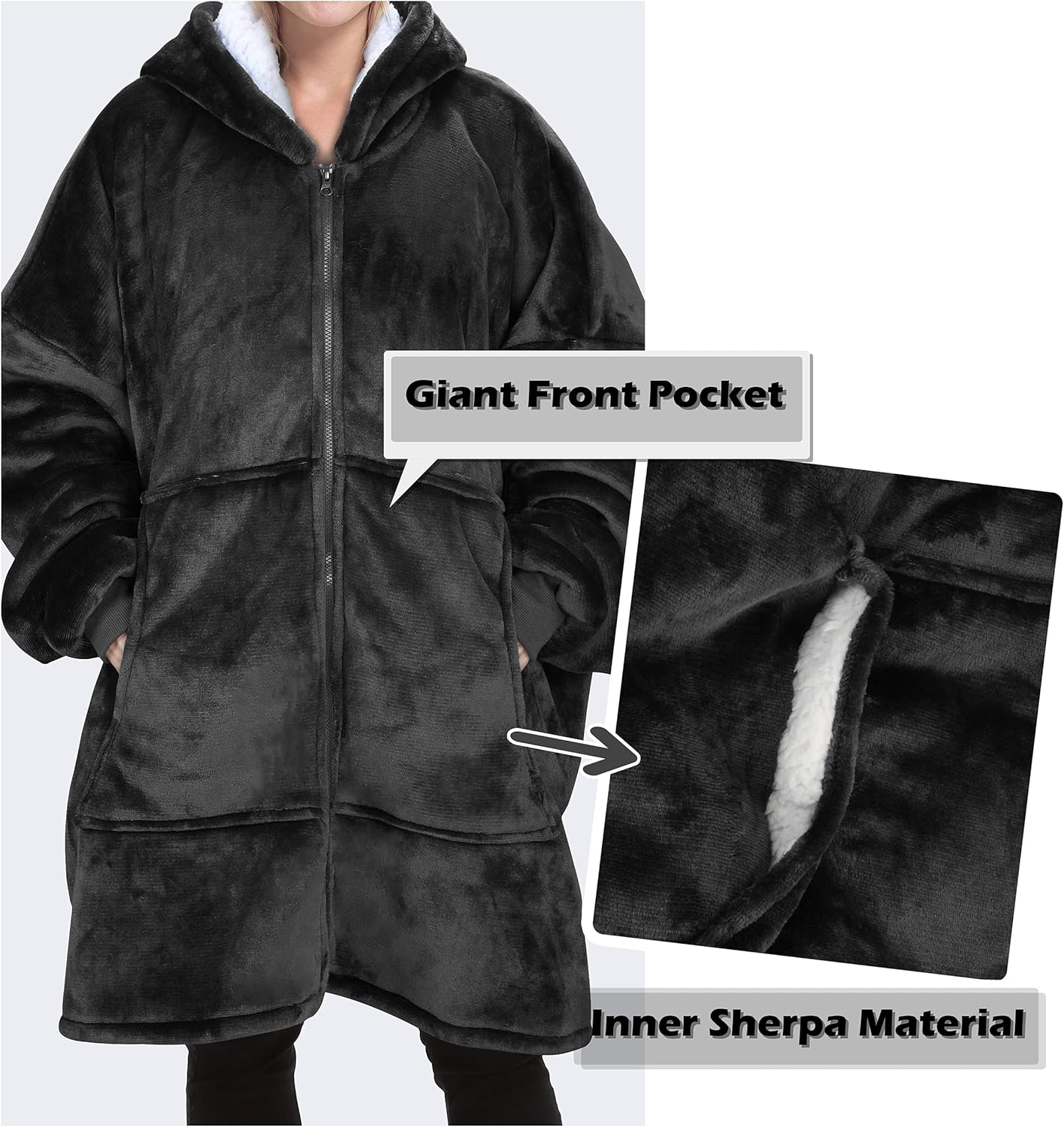 Catalonia Sudadera con capucha y cremallera, chaqueta Sherpa de gran tamaño, regalo para ella